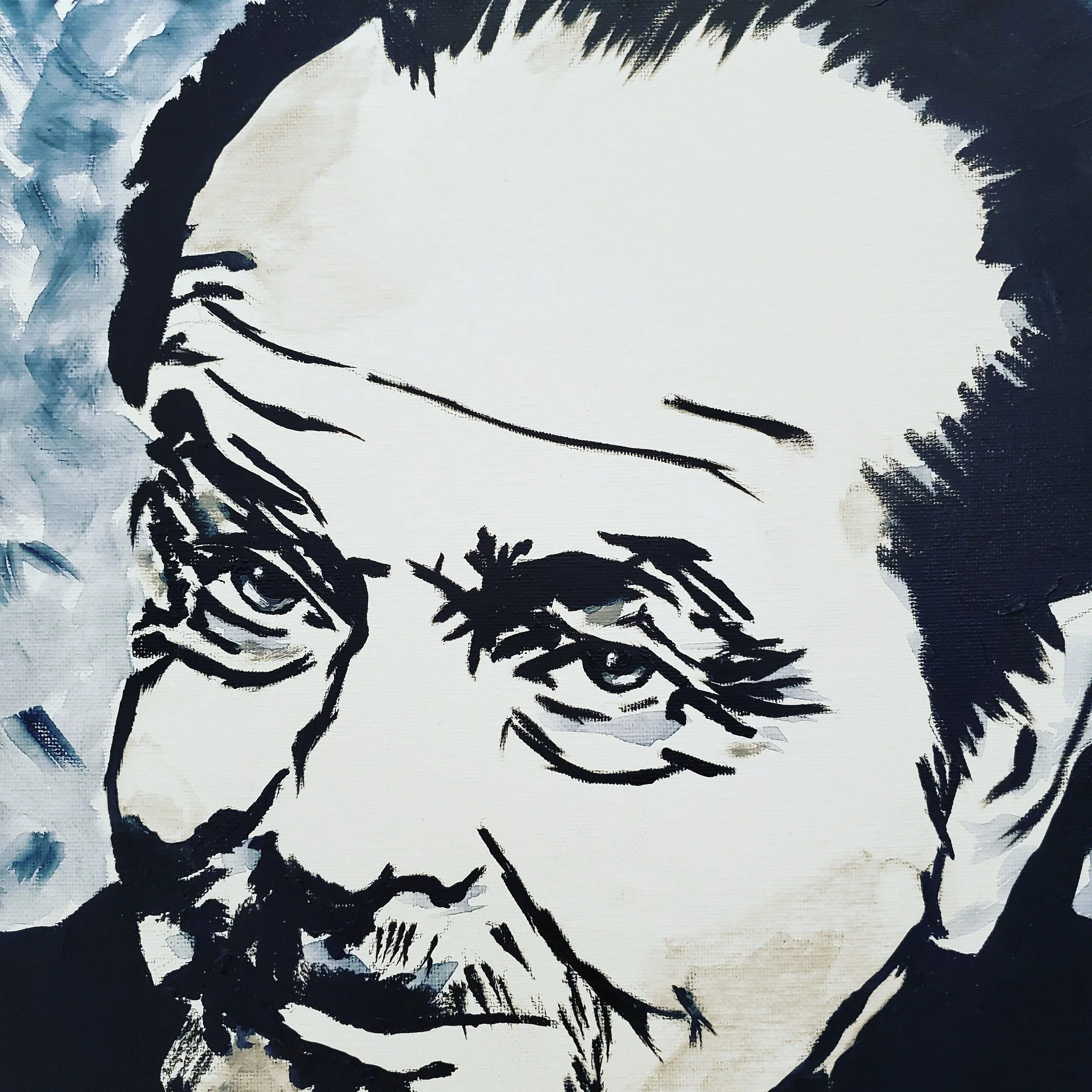 "Jack Nicholson" 11x14 acrylic on stretched canvas [$50.00]