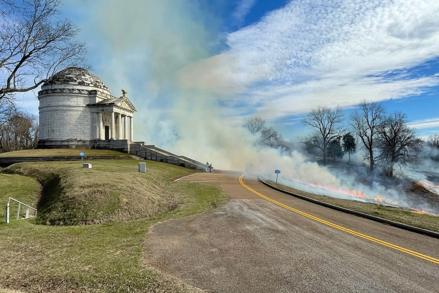 Prescribed burns within VNMP to treat and preserve areas that cannot be mowed.