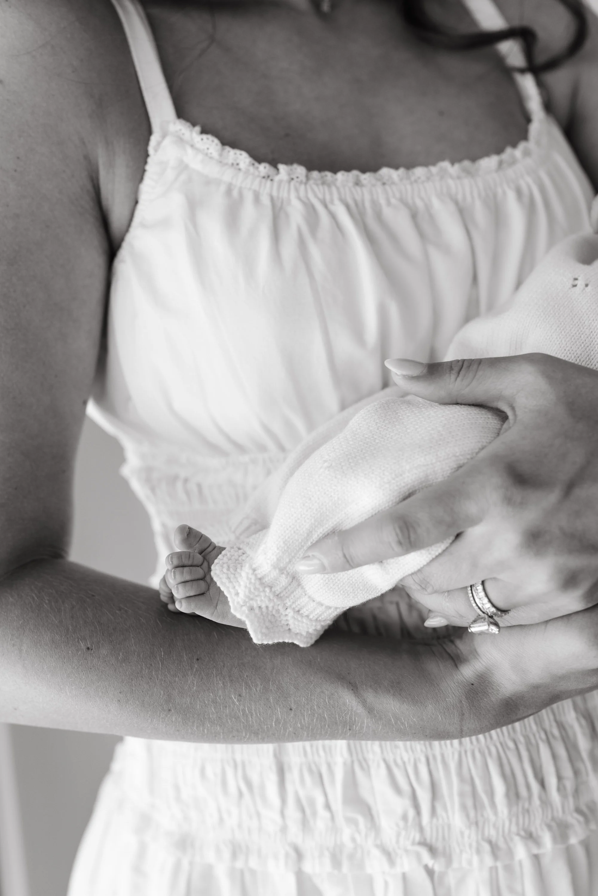newborn photo showing baby's little details