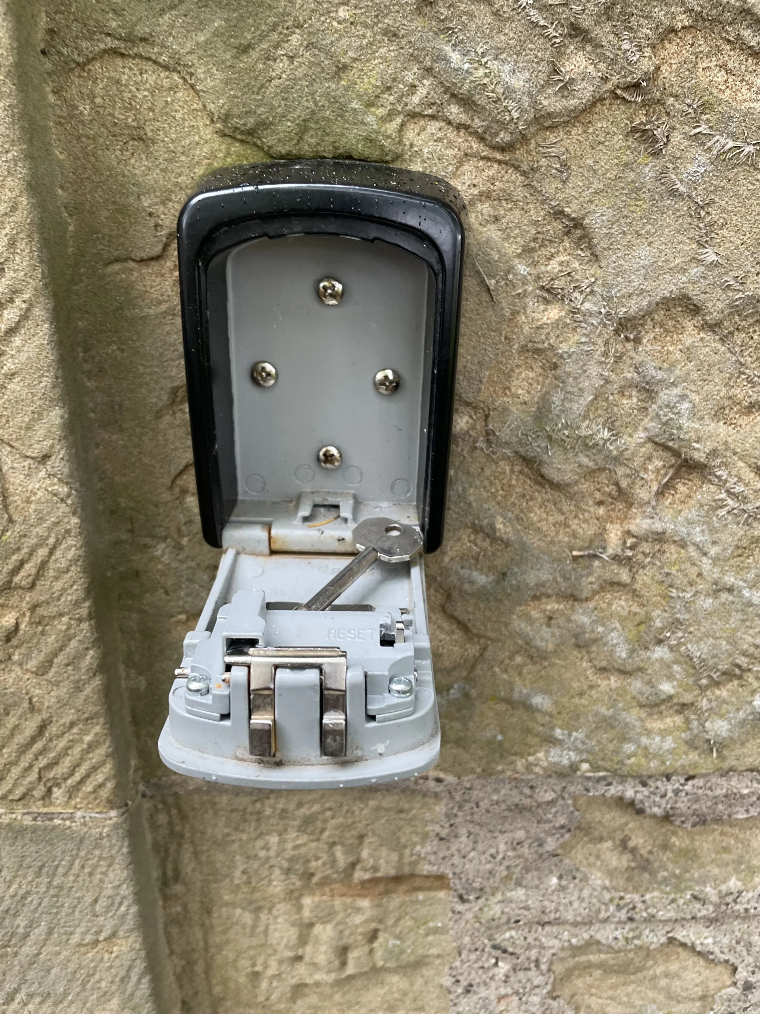 open key safe with key inside 
