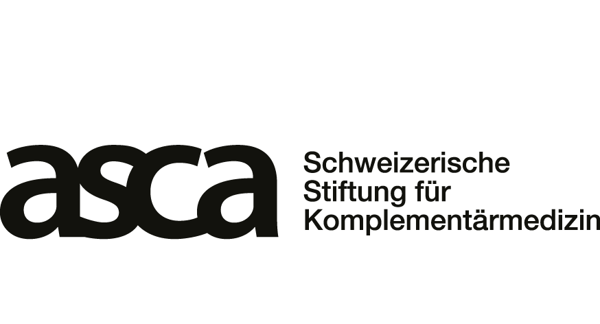 Logo der Schweizerischen Stiftung für Komplementärmedizin (asa) mit schwarzem Text auf weißem Hintergrund.