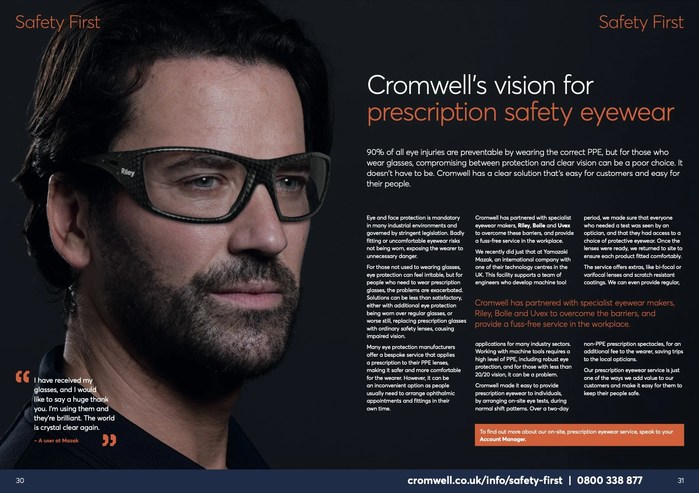 Editorial photography safety glasses