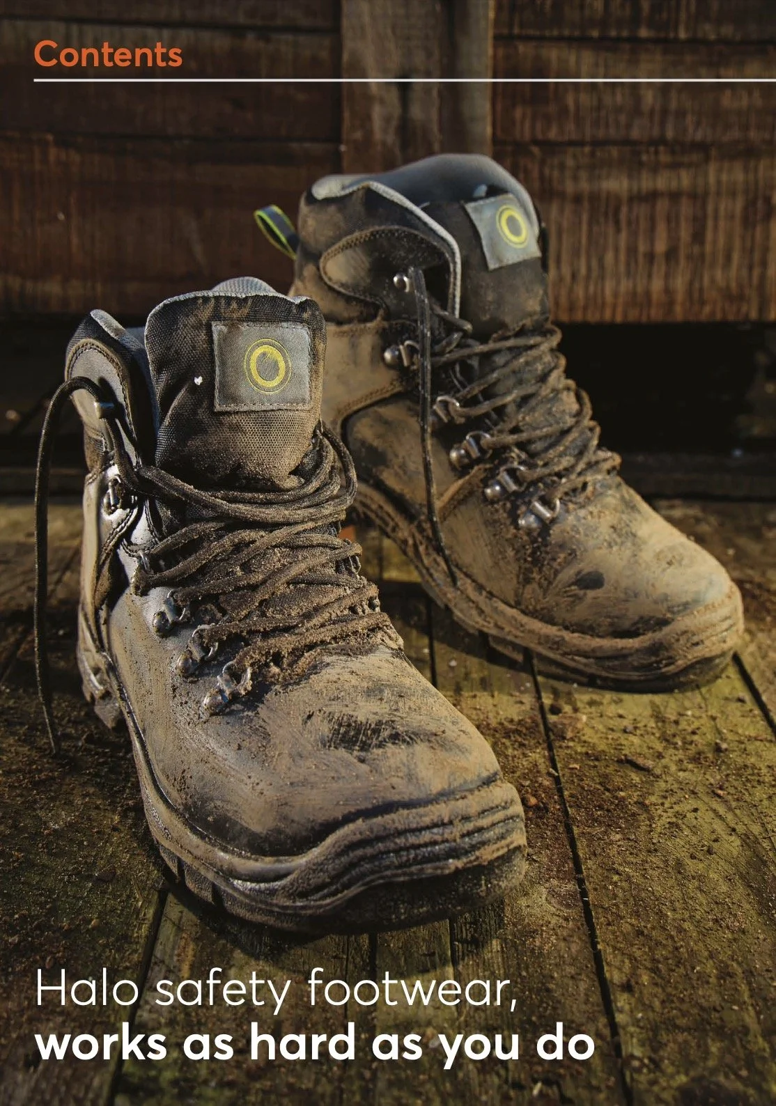 Editorial photography muddy safety boots