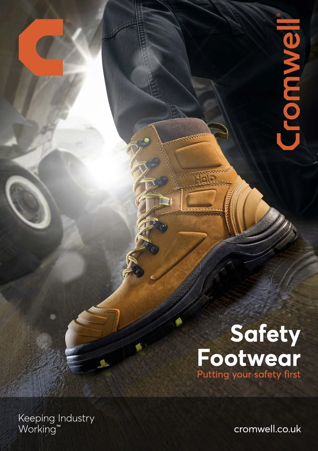 Editorial photography  Safety footwear brochure cover