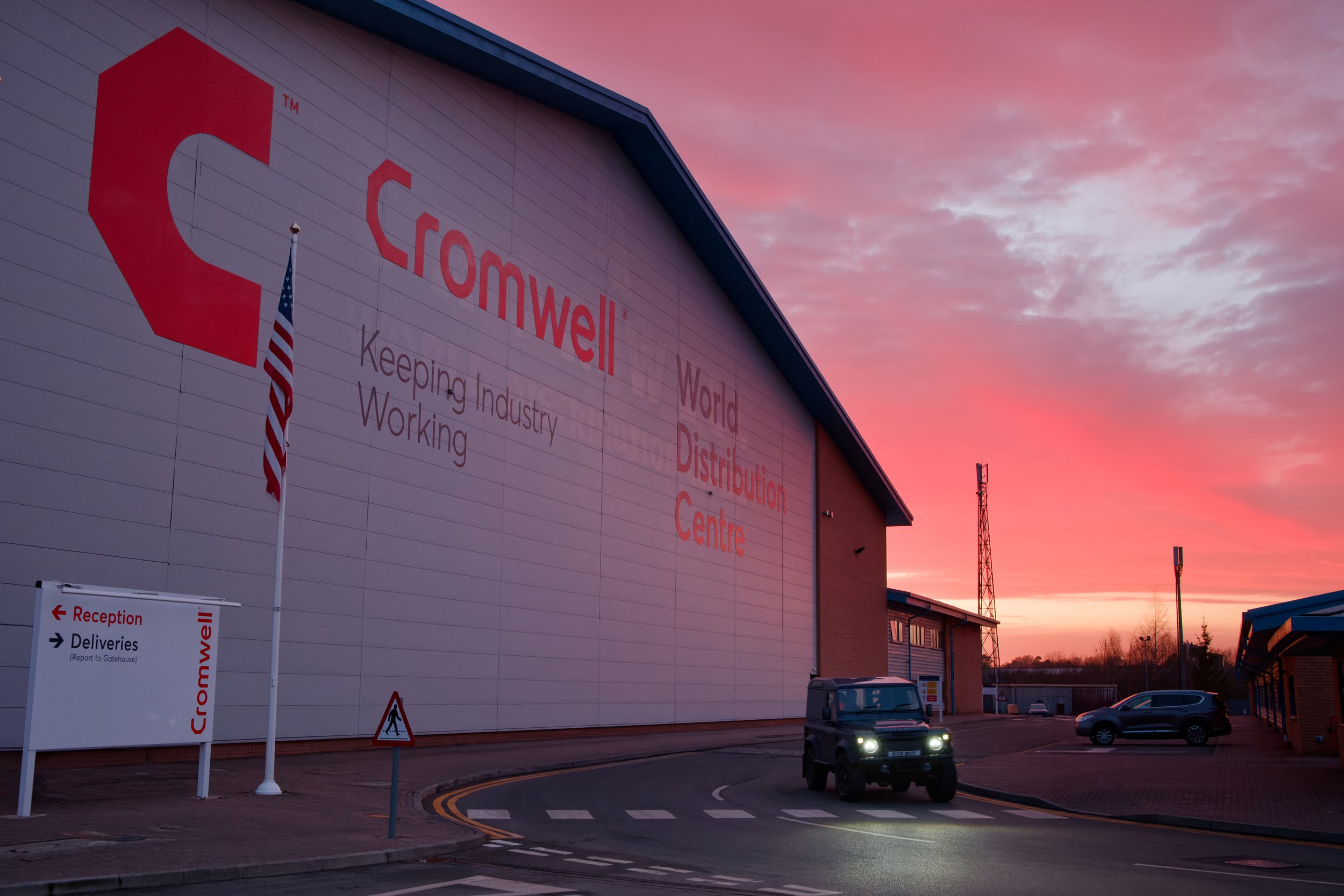 Warehouse photography at dusk 