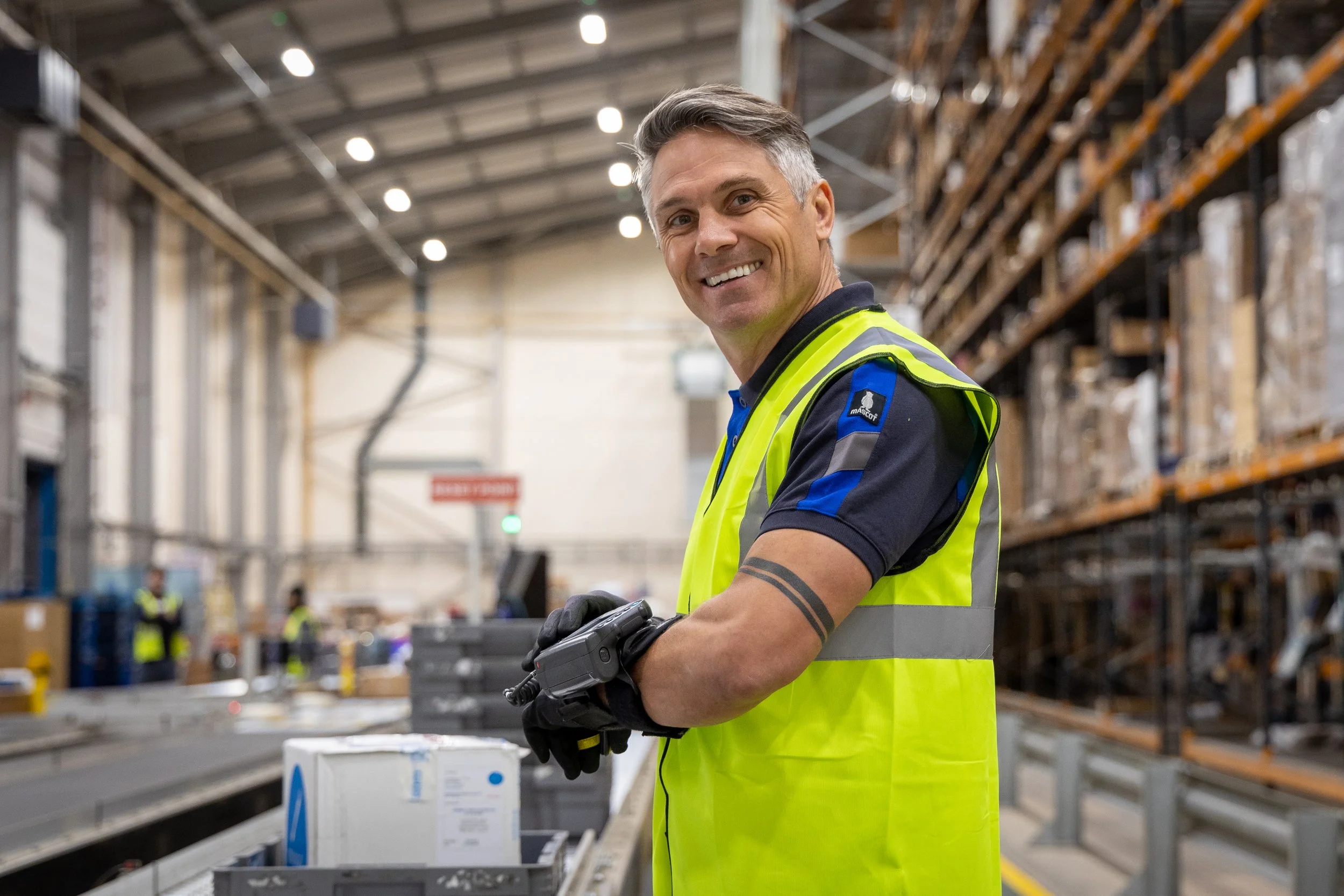 Warehouse photography man working