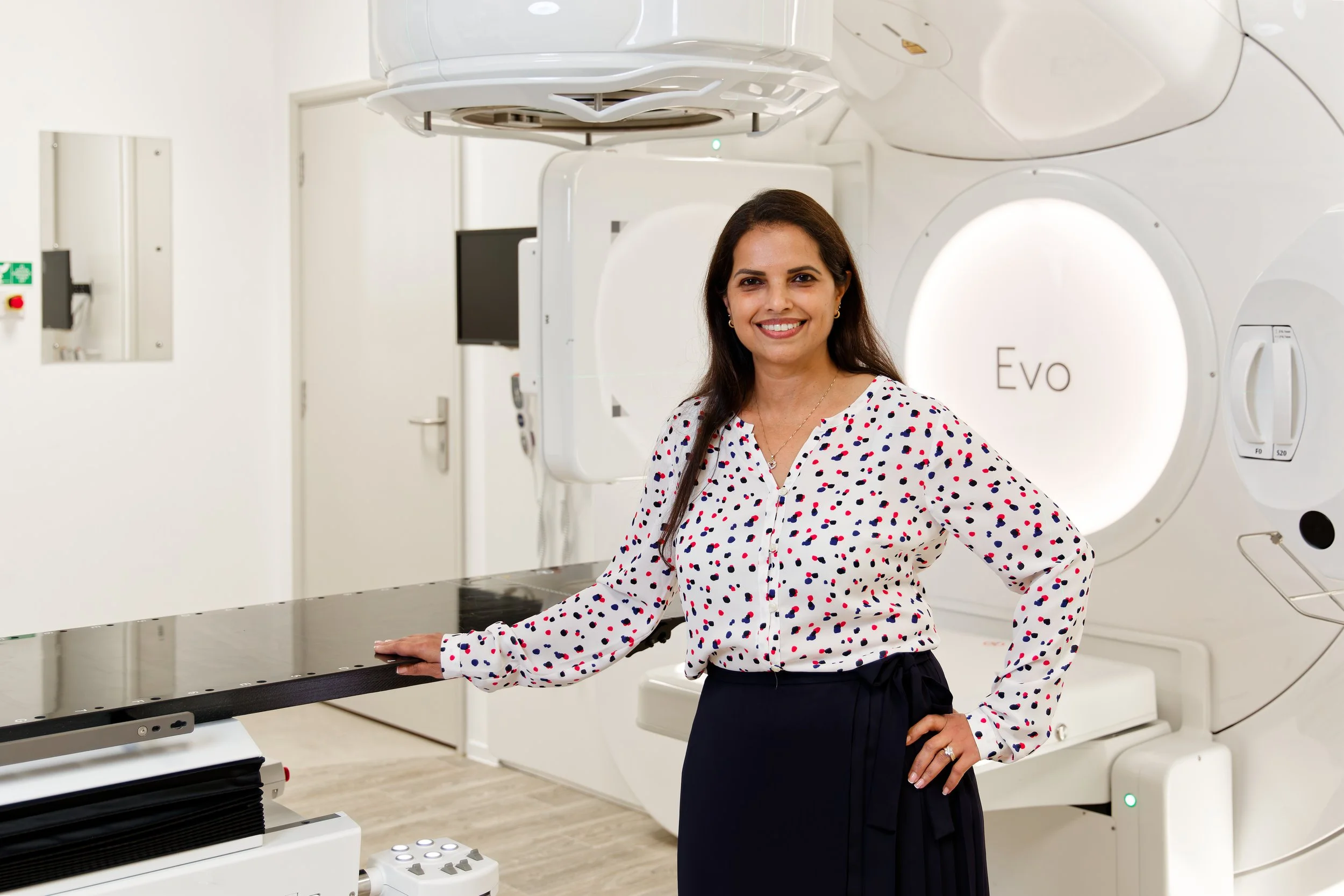 Healthcare photography woman and MRI scanner