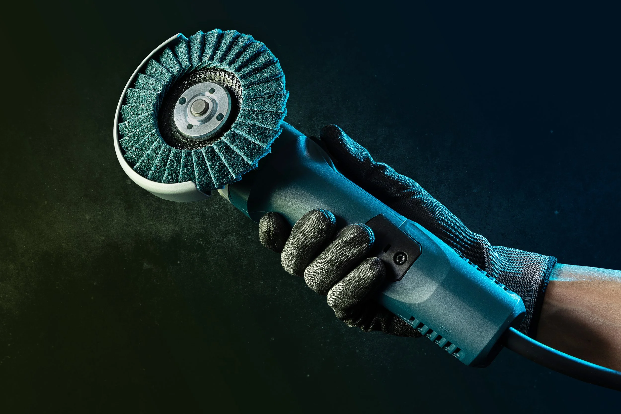 Commercial photography angle grinder