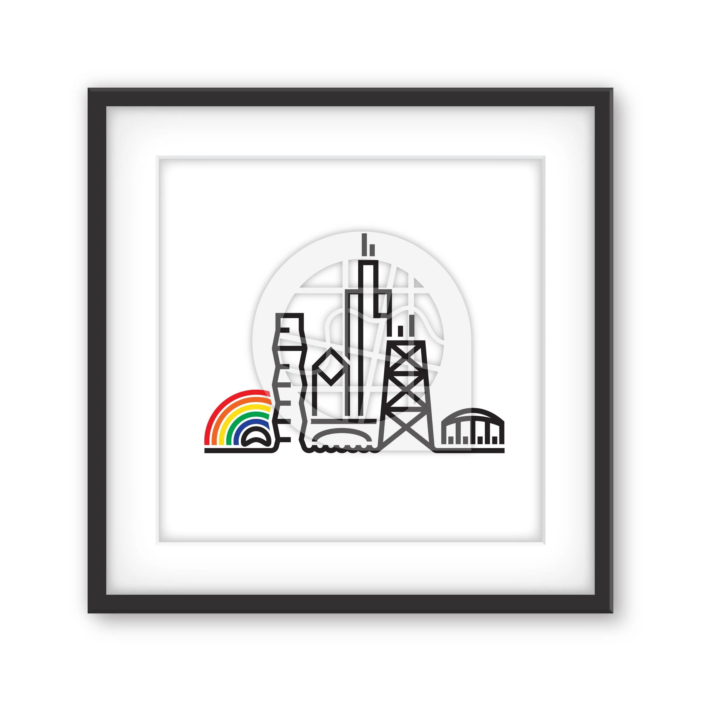 Chicago Rainbow Skyline Graphic Frame.jpg