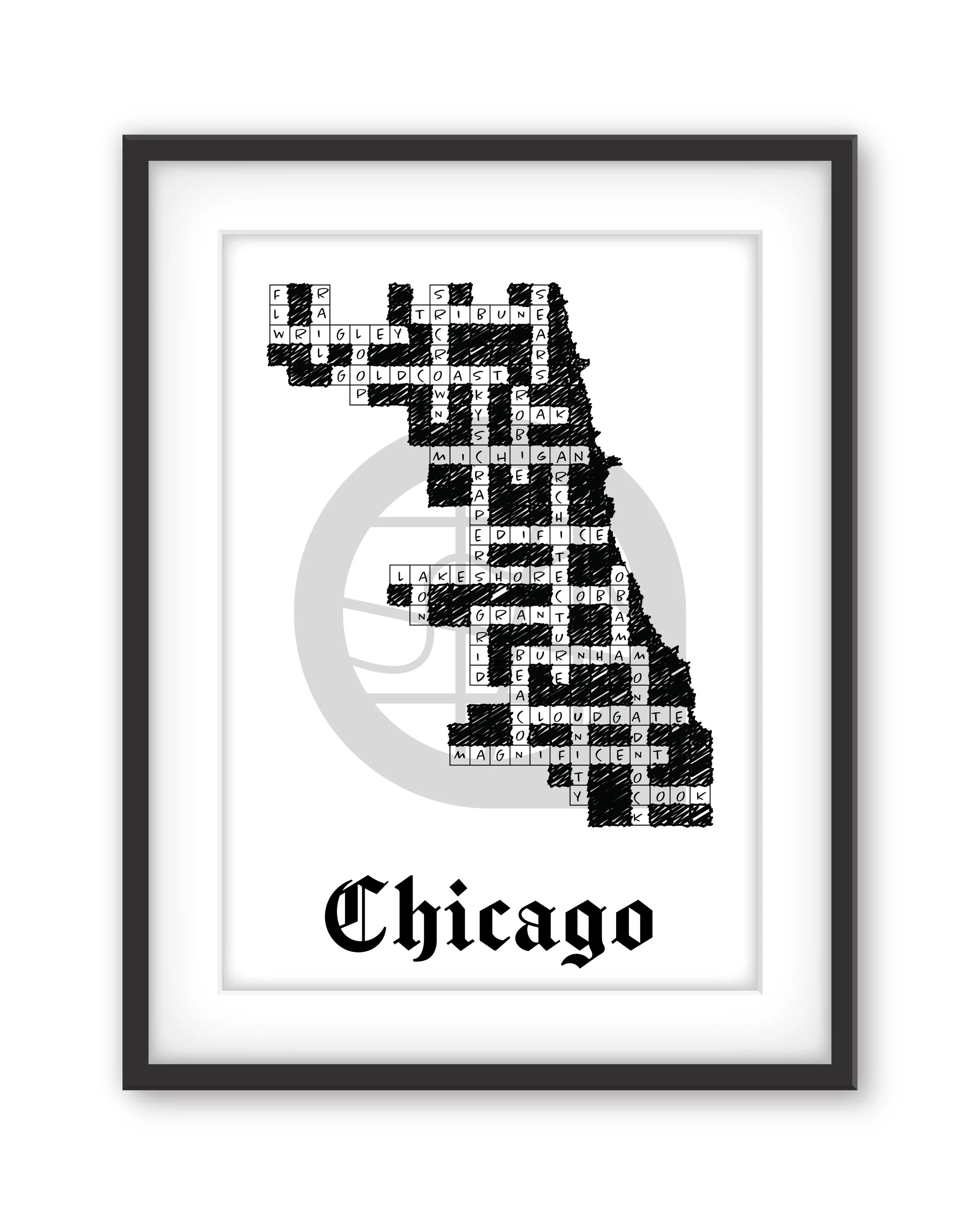 Chicago Crossword Puzzle Map