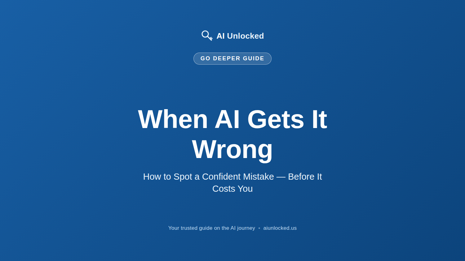 When AI Gets It Wrong