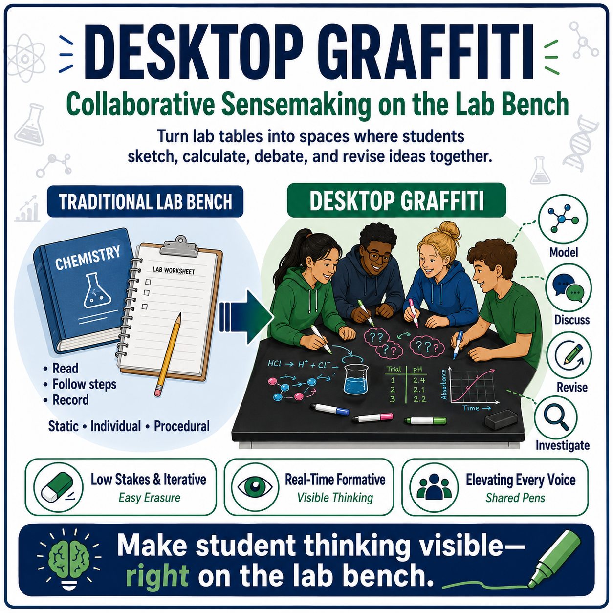 Desktop Graffiti: Collaborative Sensemaking on the Lab Bench