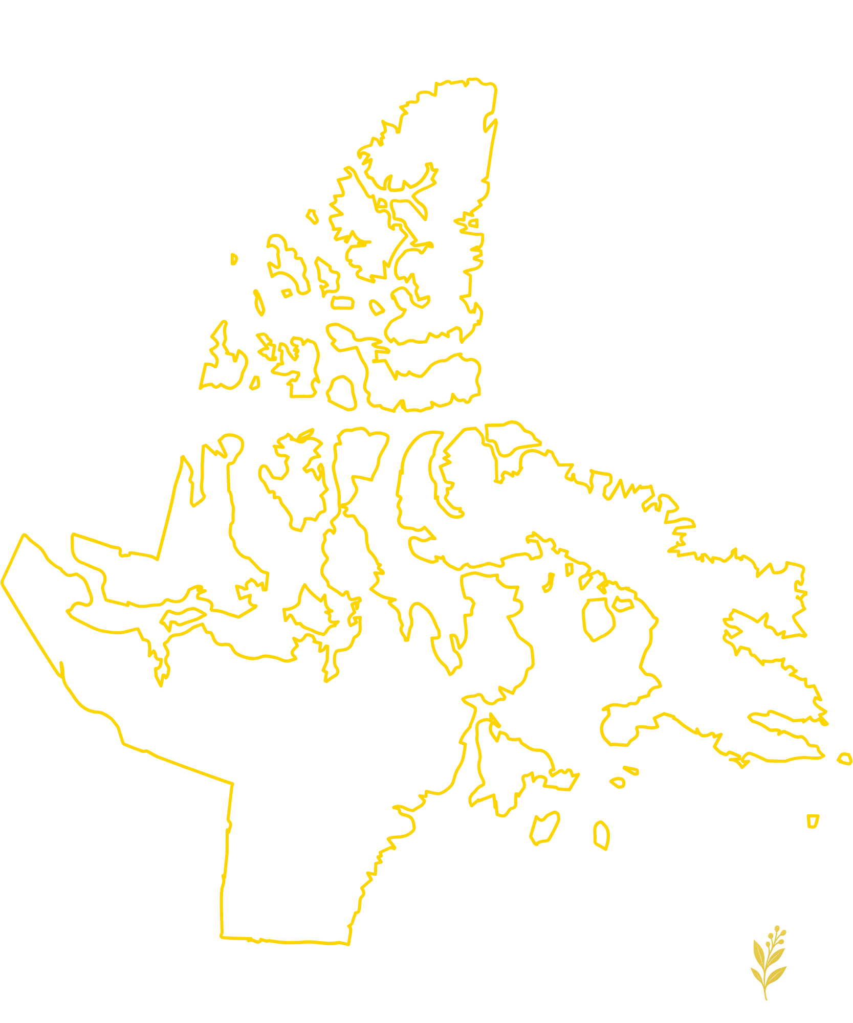 Outline of Nunavut, Canada.