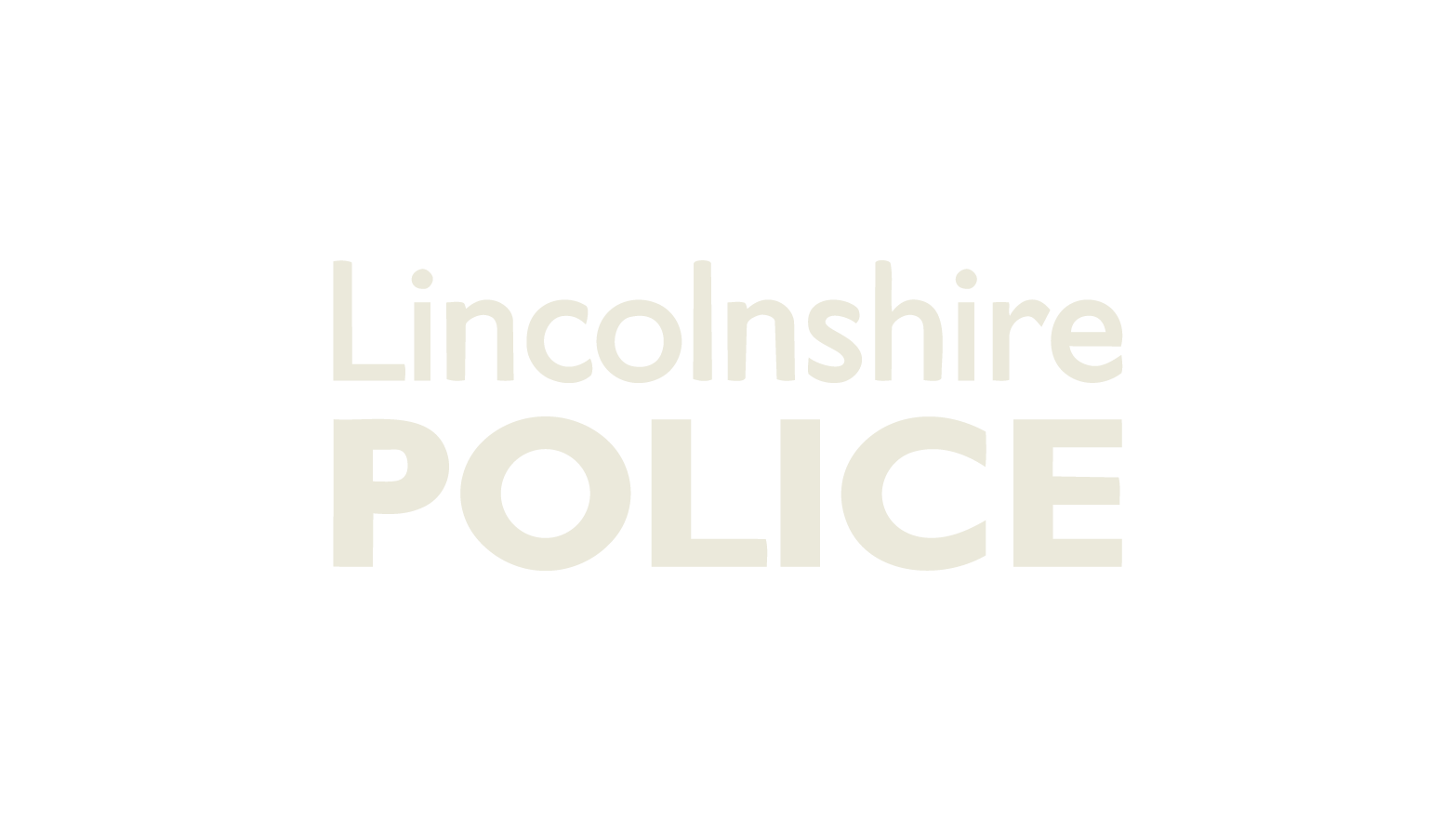 Lincolnshire Police Logo with the words "Lincolnshire POLICE" in large light gray text.