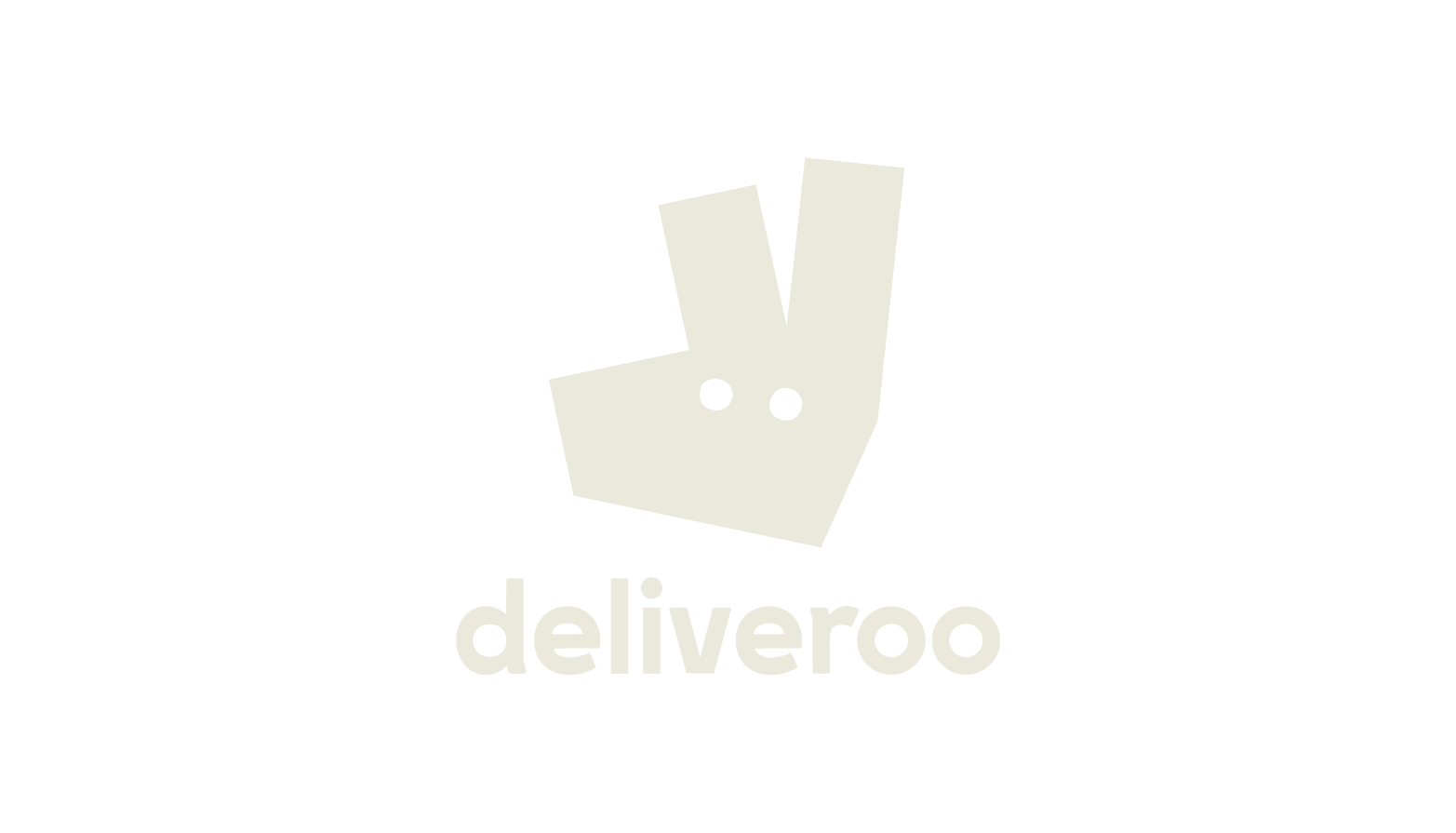 Deliveroo logo with a stylized bunny face and the word 'deliveroo' underneath.