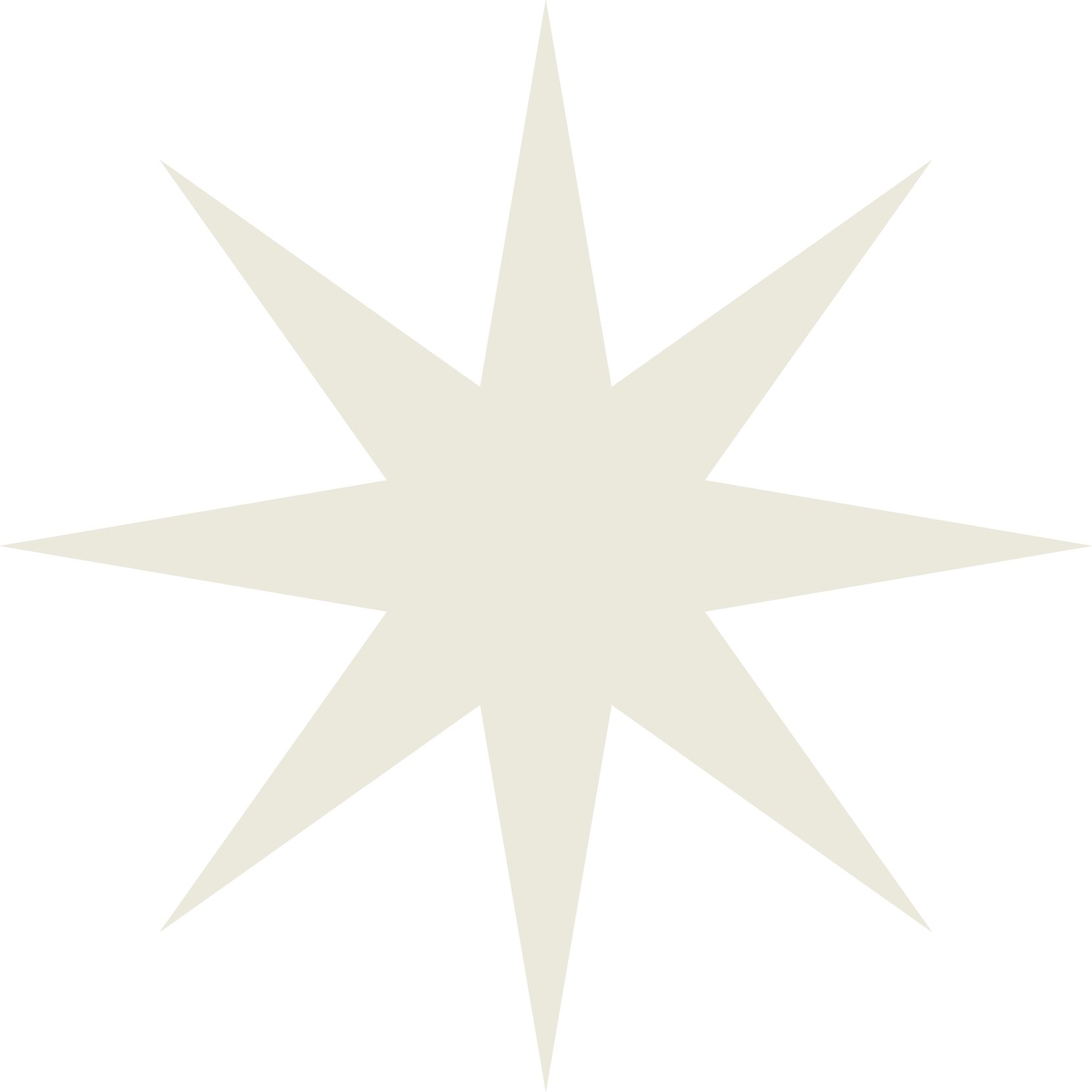 A white starburst shape with sharp points on a black background.