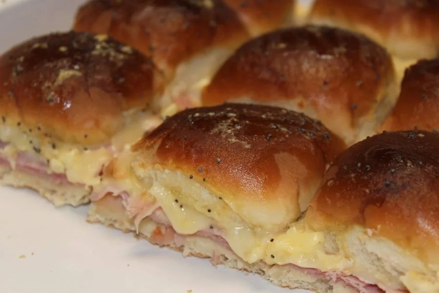 Poppy Seed Ham and Swiss Sammies