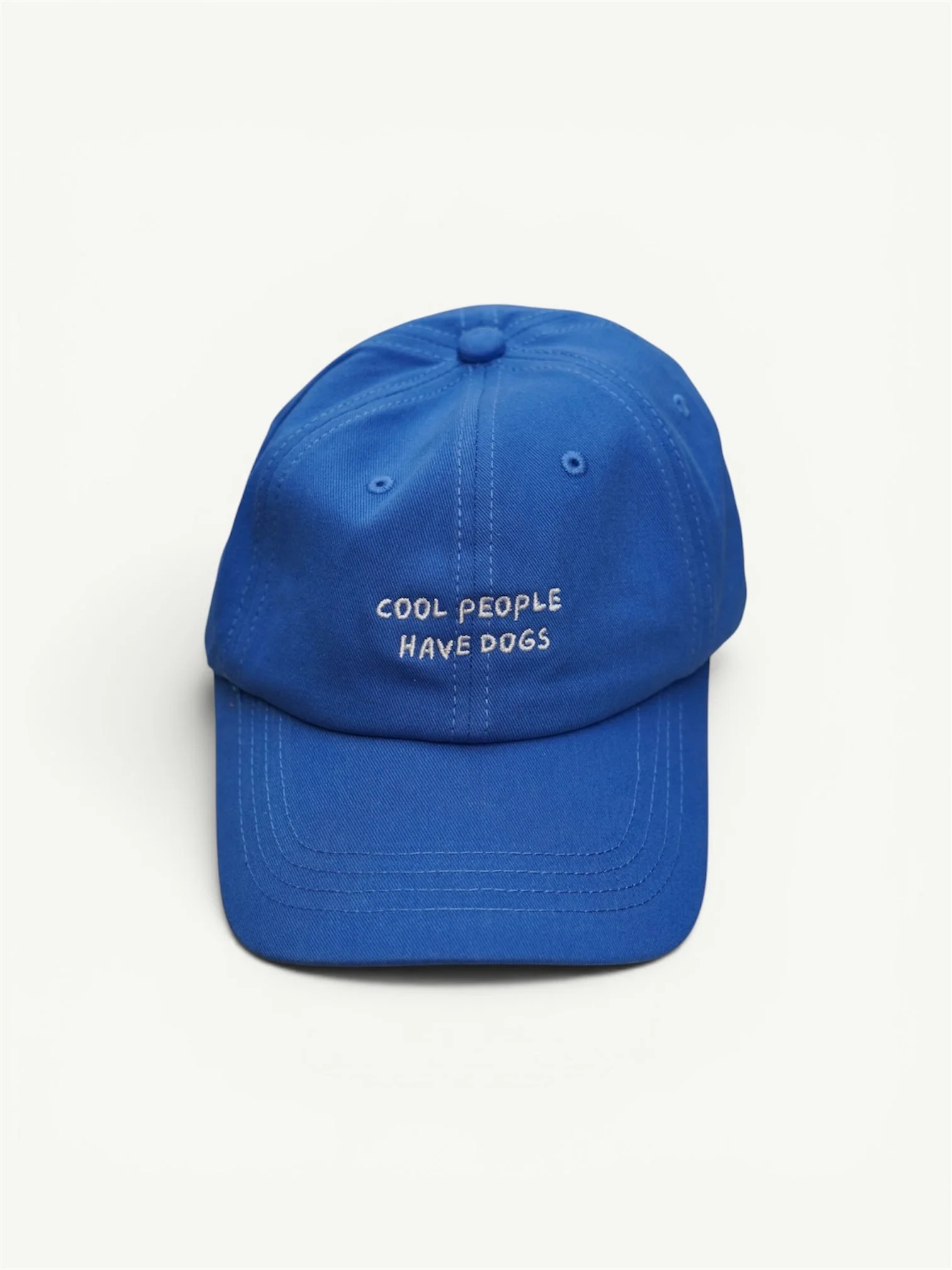 Casquette bleu Cool People Have Dogs - Chez Eddy