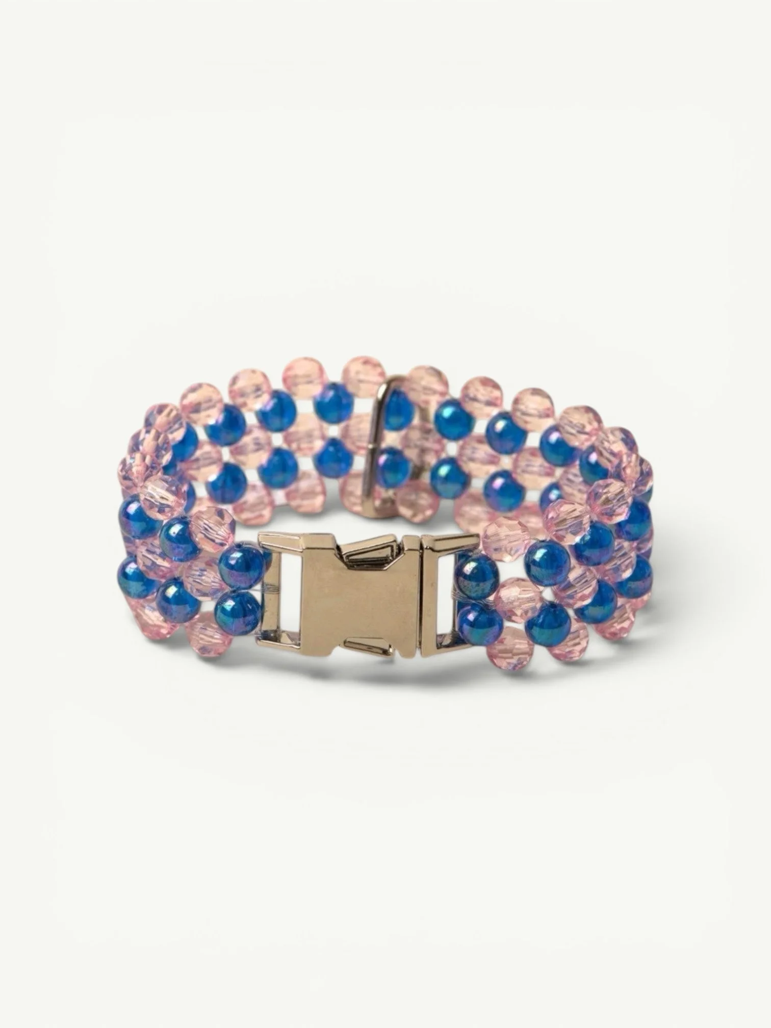 Collier perles bleu & rose - Chez Eddy x Ninidogs
