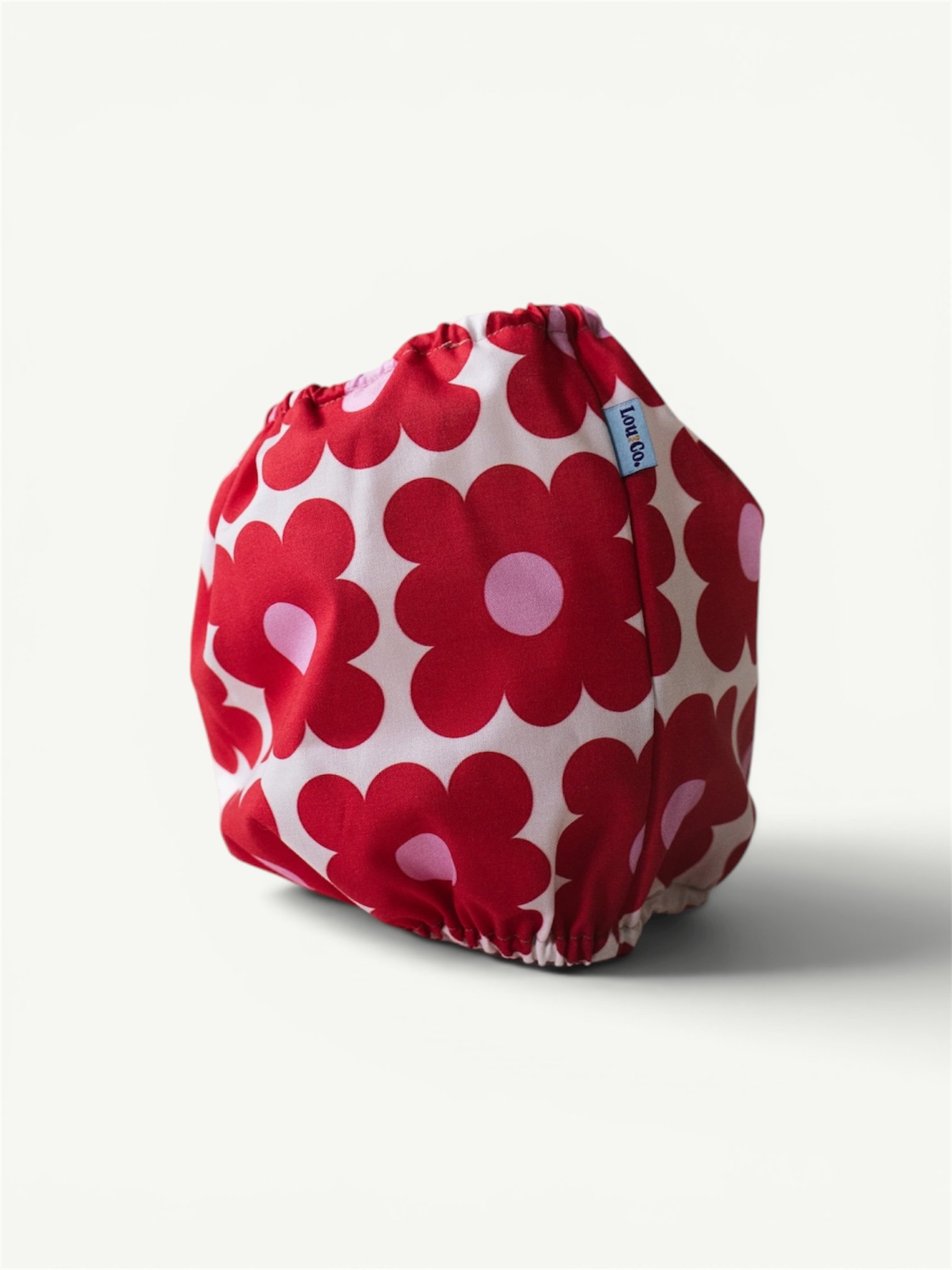 Snood rouge à fleurs  rétro  - Lou and Co