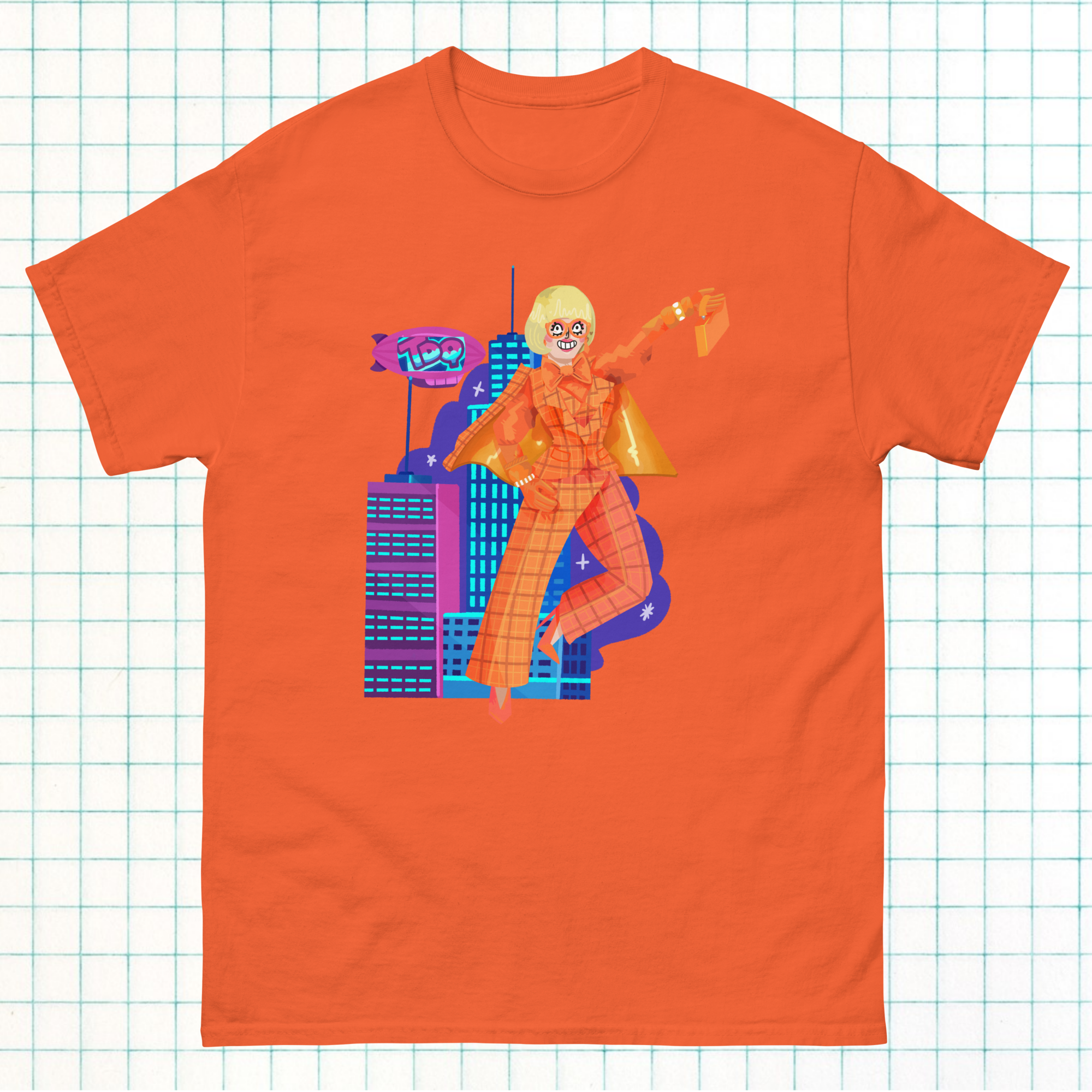 unisex-classic-tee-orange-front-6a74bff9b9fde.JPG