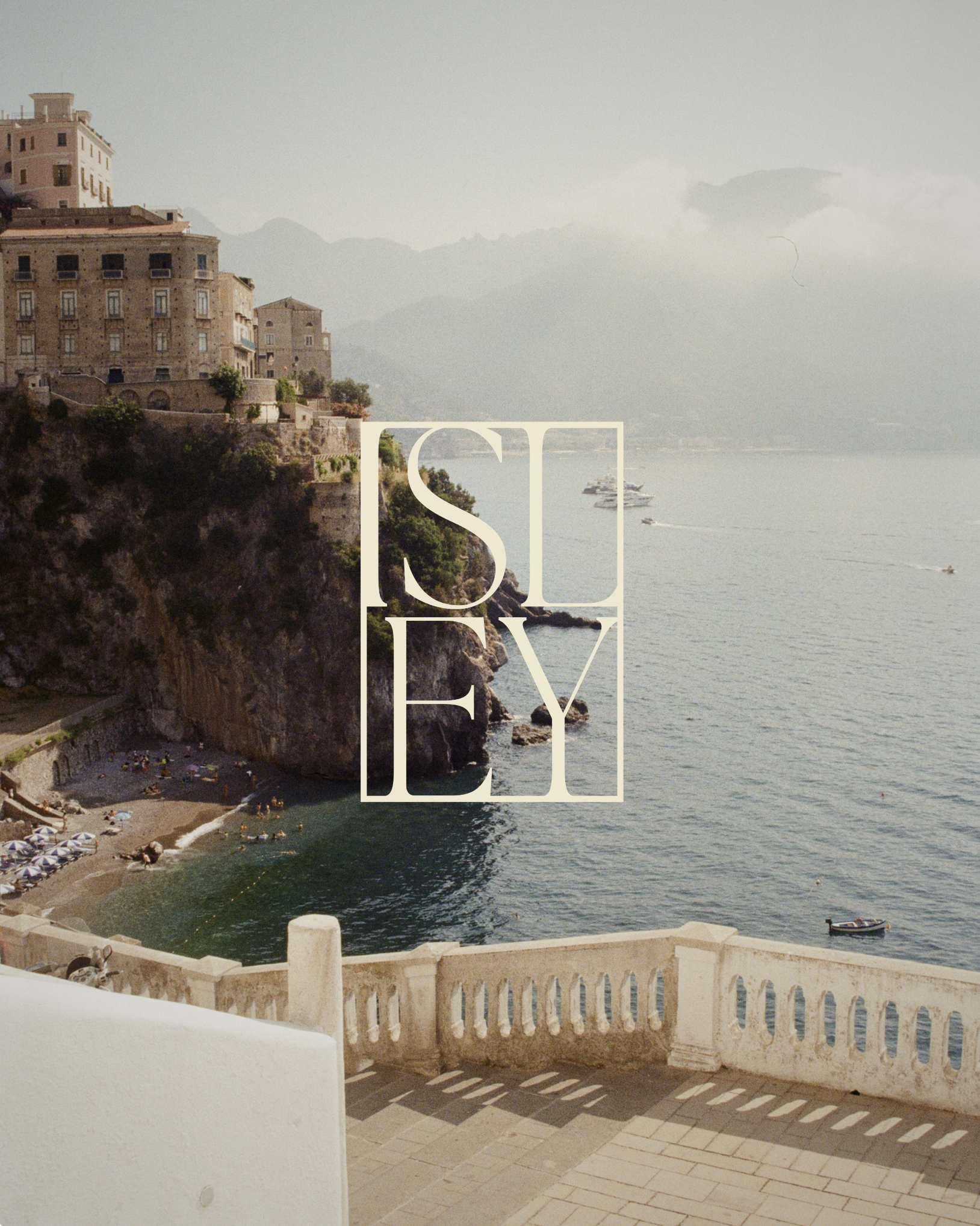 Brand identity design for Isley Resort, a luxury resort wear brand. Featuring minimalist logo design.