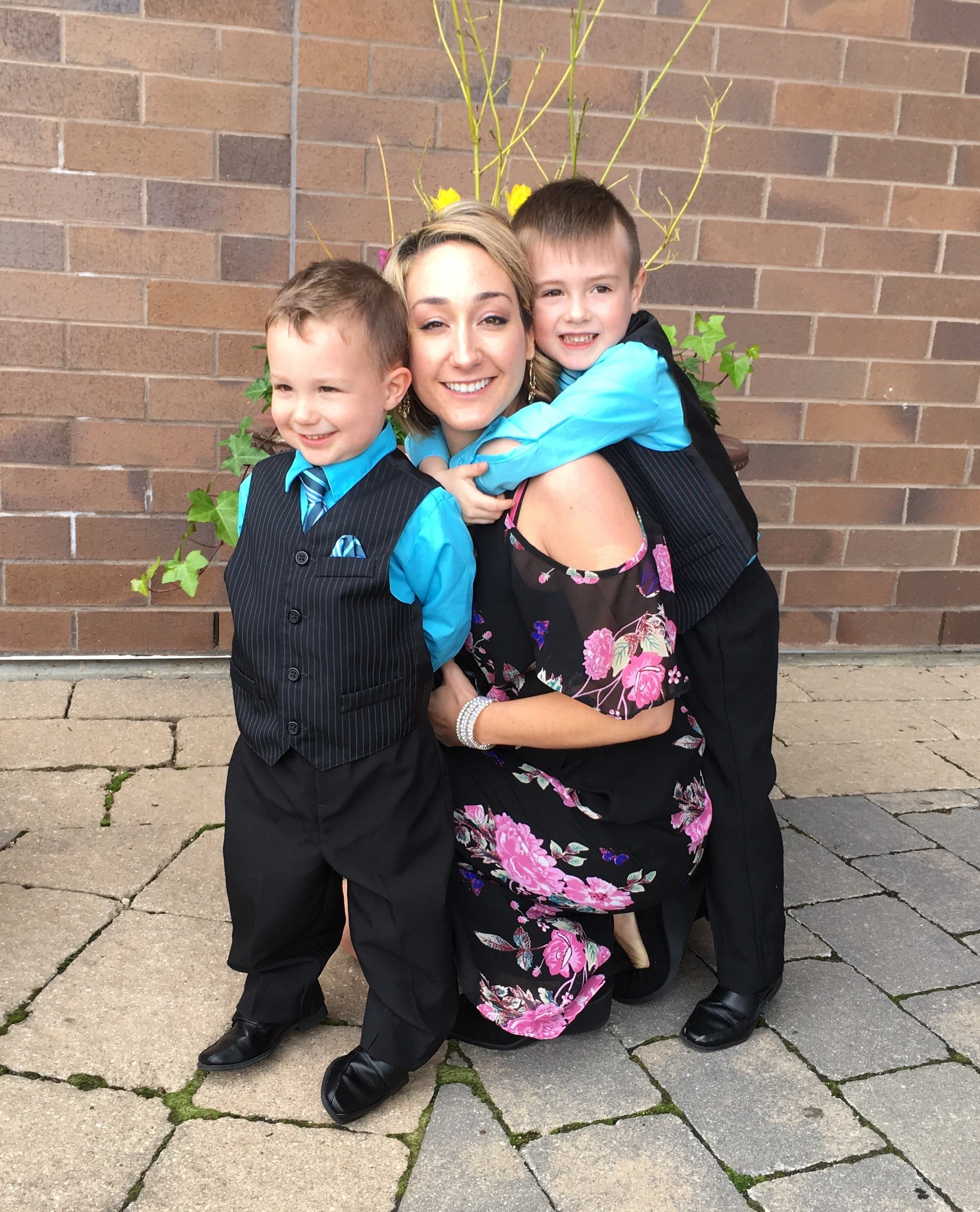 Andrea and her two sons.