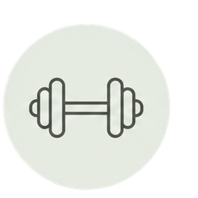 Illustratie van een dumbbell, symbool voor krachttraining.