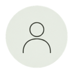 Een eenvoudige avatar-icoon met een cirkel voor het hoofd en een gebogen lijn voor de schouders, op een witte achtergrond.