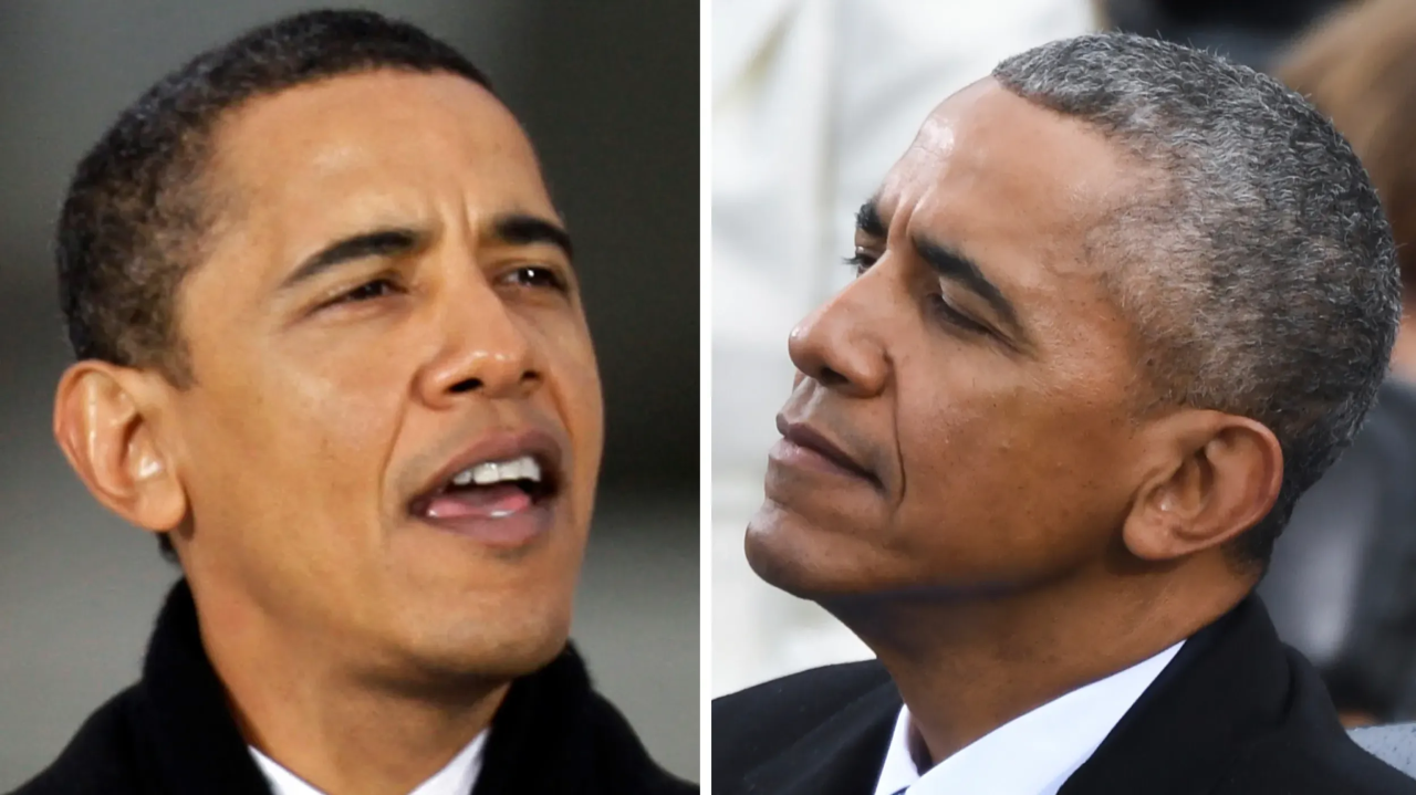 President Obama during stress of presidency