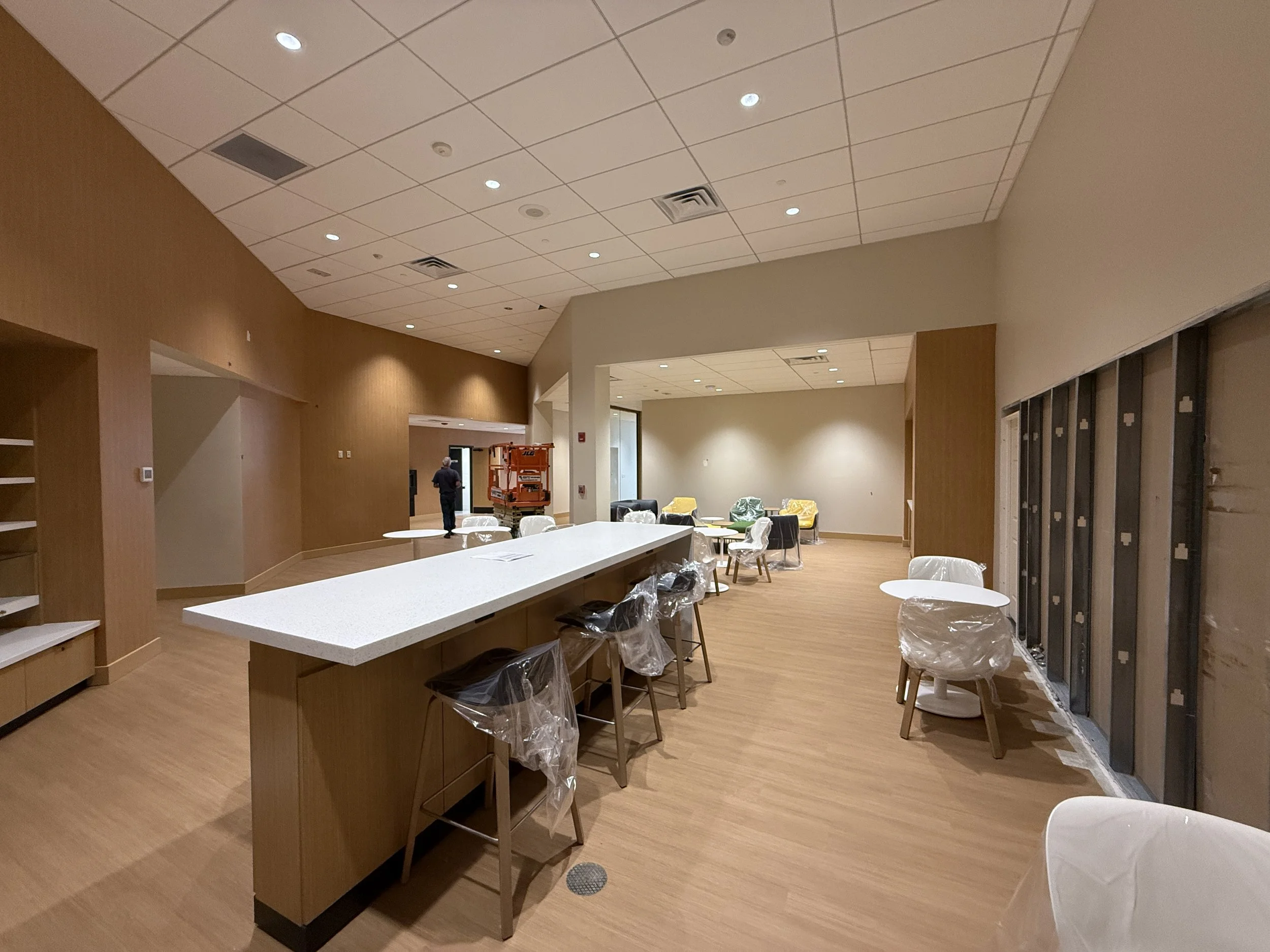Progress of office remodeling project in the Tri-State area