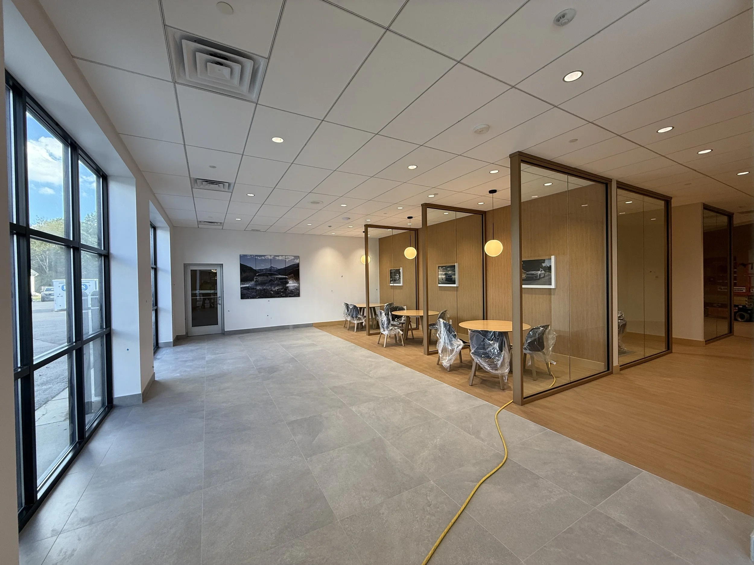 A few of remodeled seating area in a commercial space