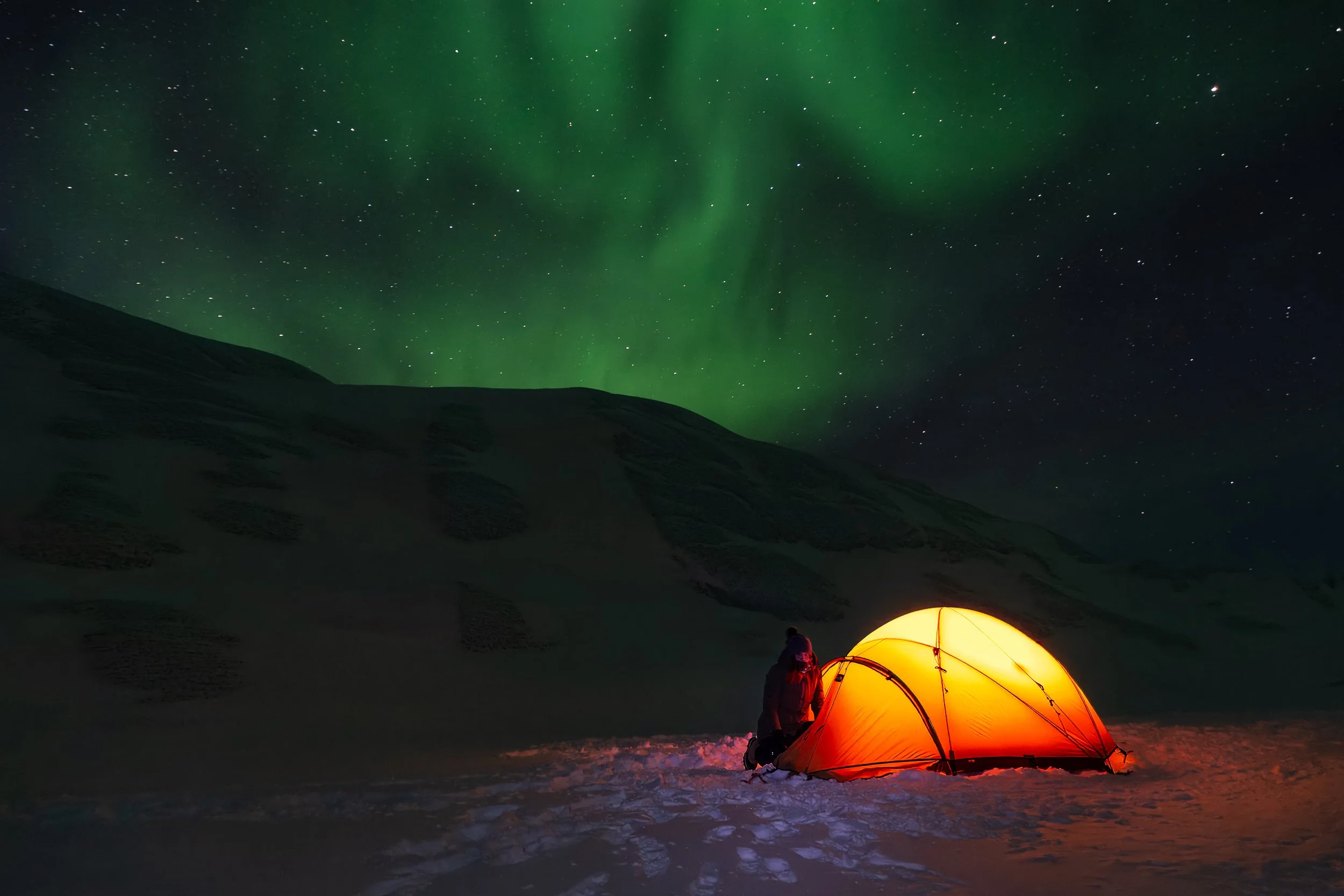 Northern lights, Ice Sheet | Greenland