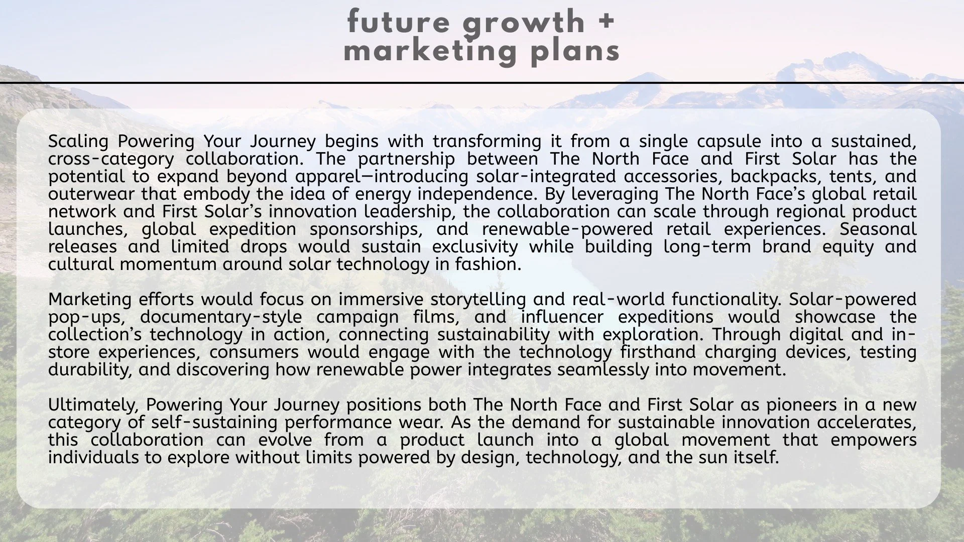 Future growth 