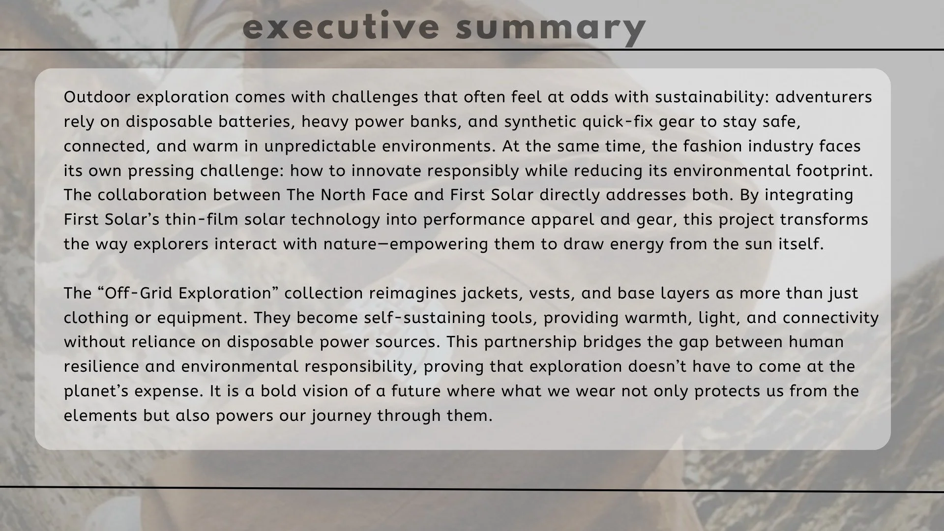 Executive summary