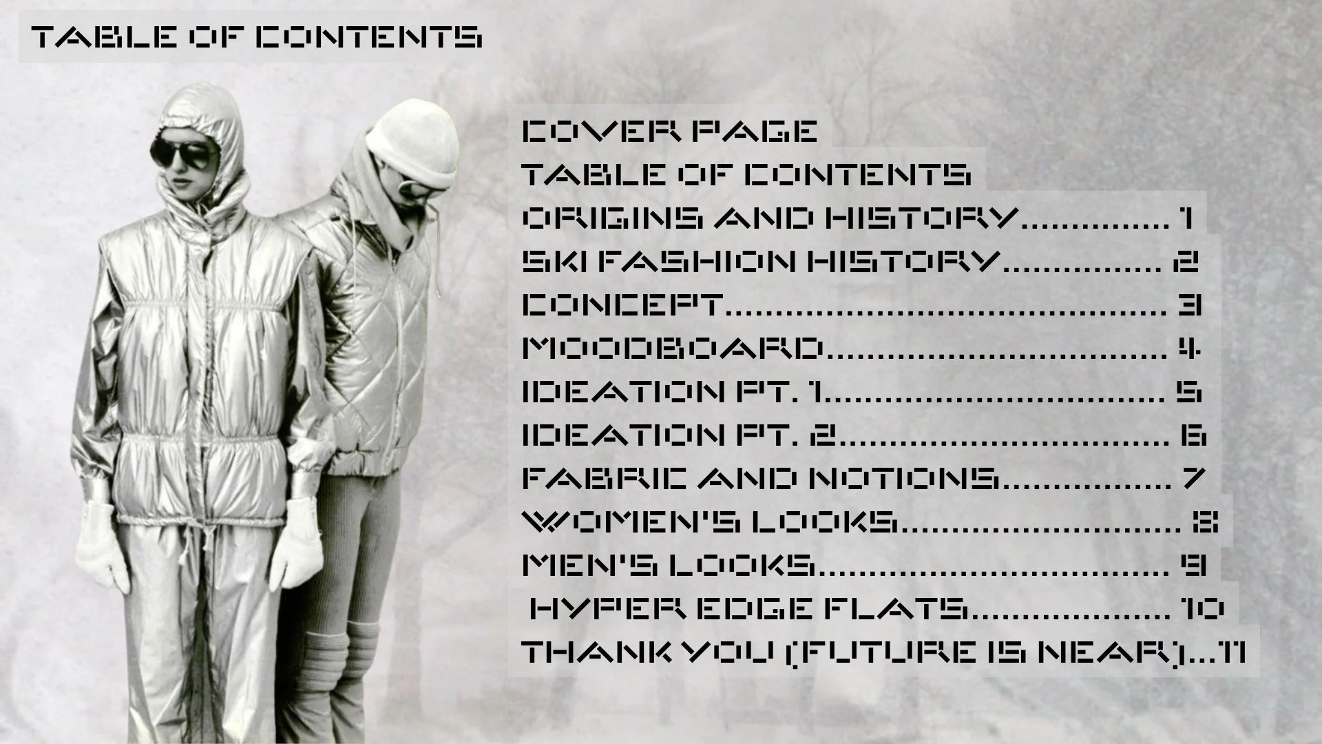 Table of contents