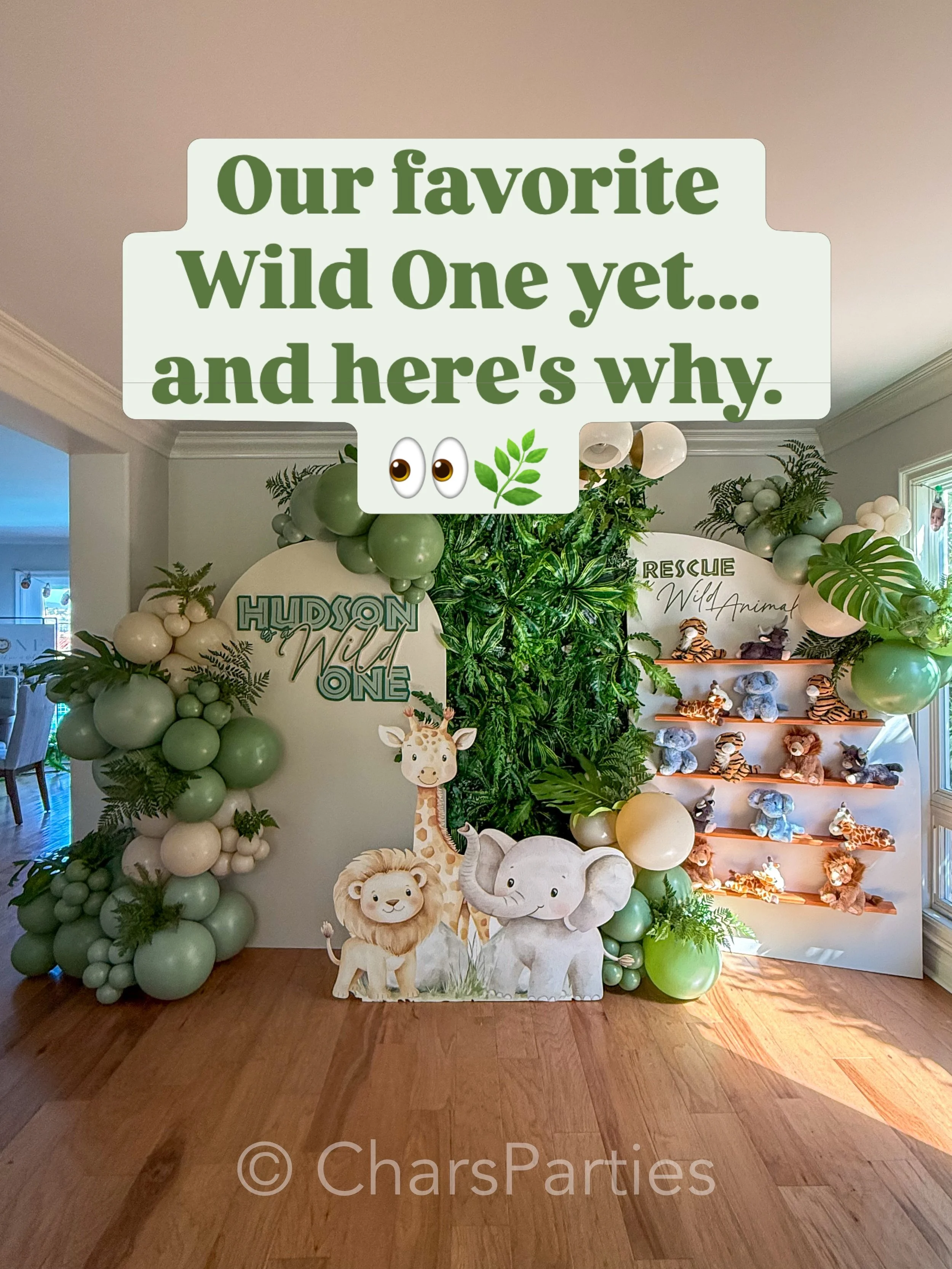 A little wild, a whole lot magical. 🦁🌿

Hudson officially turned ONE, and we transformed the space into a dreamy safari filled with lush greenery, custom balloons, adorable animal friends and the sweetest keepsake display.

From the statement backd