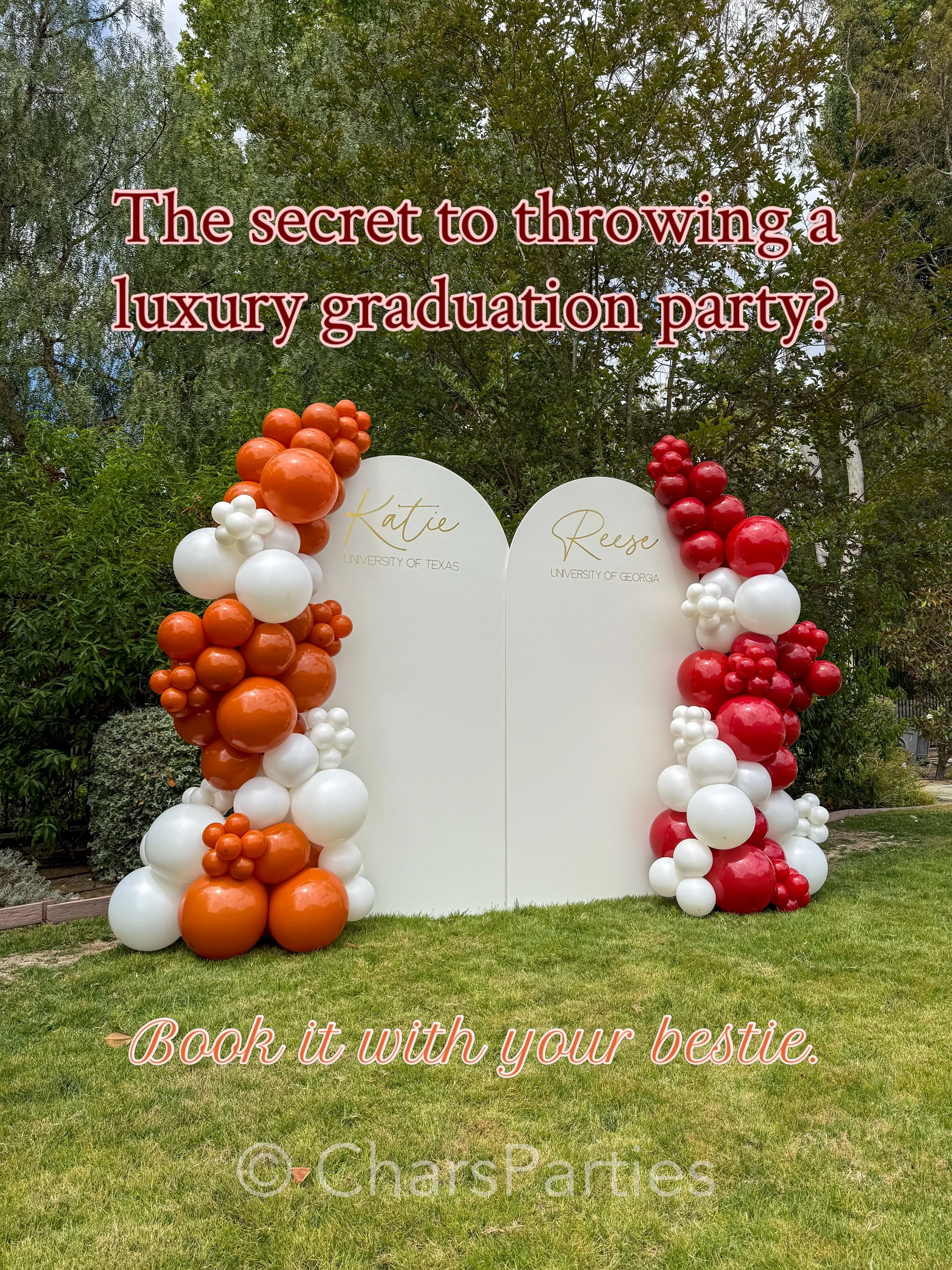 Why host two separate events when you can pool your budget and create an absolute masterpiece? Co-hosting a graduation party allows you to go big on the decor details that your guests will talk about all summer. We customized this beautiful outdoor s