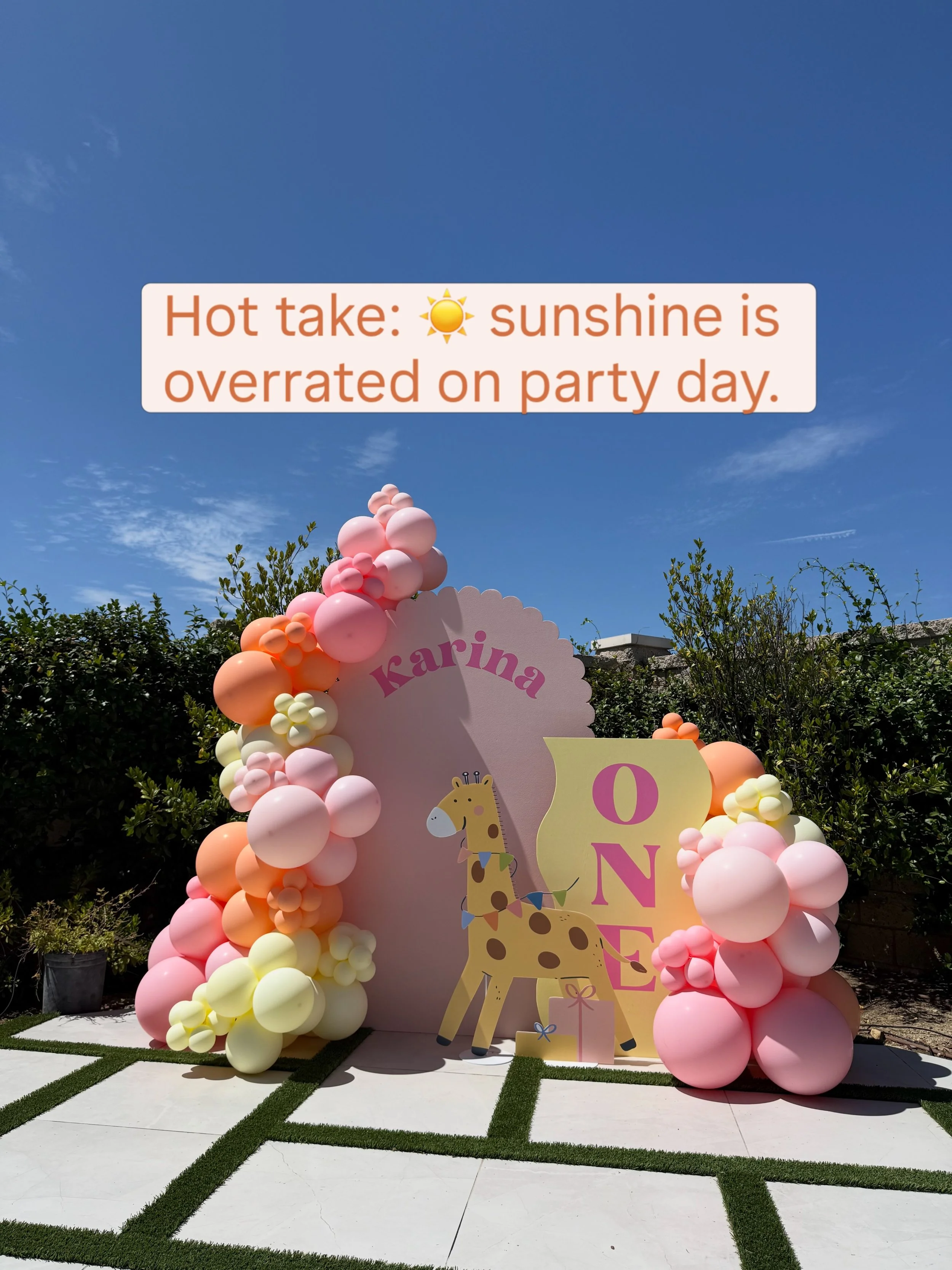 At least when we&rsquo;re talking about outdoor event photos. 😉

Swipe and look at the SAME set up under cloudy skies vs full sun. 

That dreamy cloud cover gives us:
☁️ softer lighting
☁️Prettier balloon colors
☁️Fewer harsh shadows
☁️Happier photo