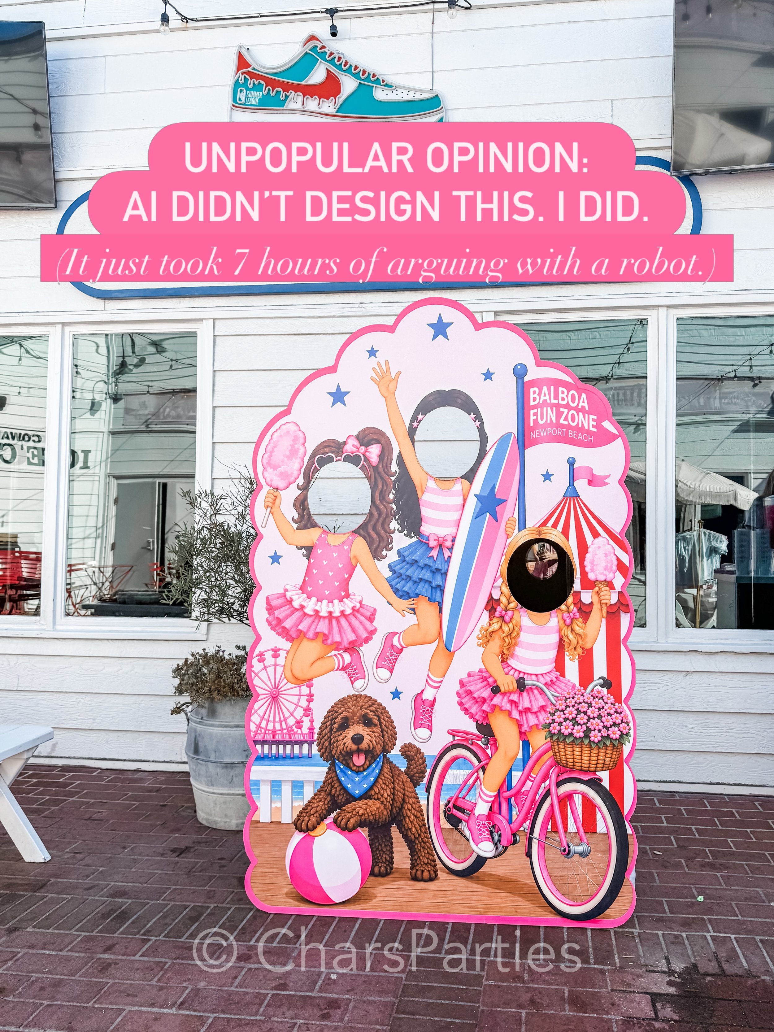Let&rsquo;s have an honest conversation about AI in event design. 🫣👇

I know the use of AI in creative fields is incredibly controversial. Some people see it as a shortcut. But let me tell you about the reality behind this photo board design: it to