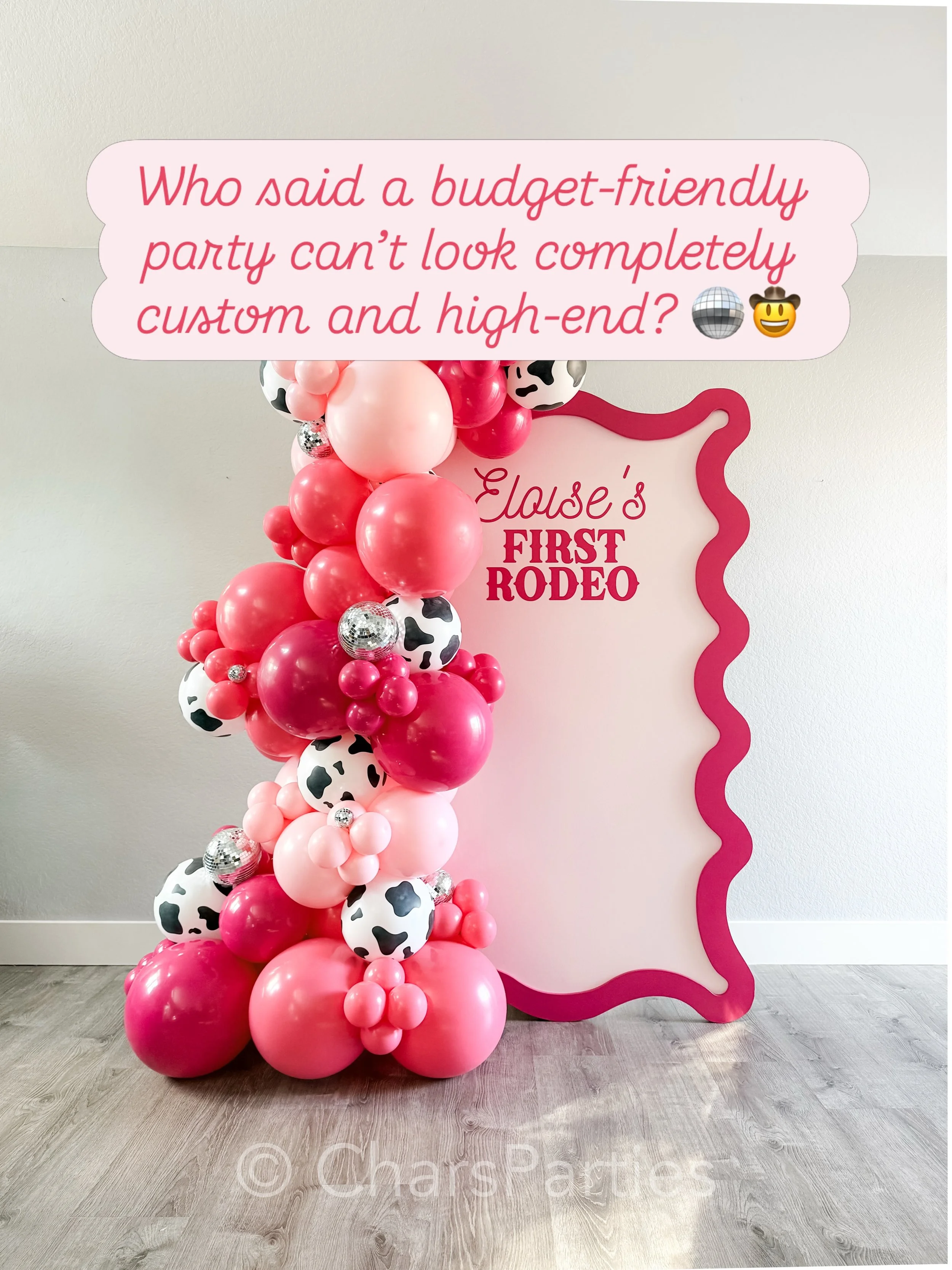 Eloise&rsquo;s First Rodeo just got a major upgrade with this Grab &amp; Go package!

We build the custom cuteness, you do the quick pickup and fast setup. It&rsquo;s the easiest, most affordable way to bring massive energy to your celebration.

&bul
