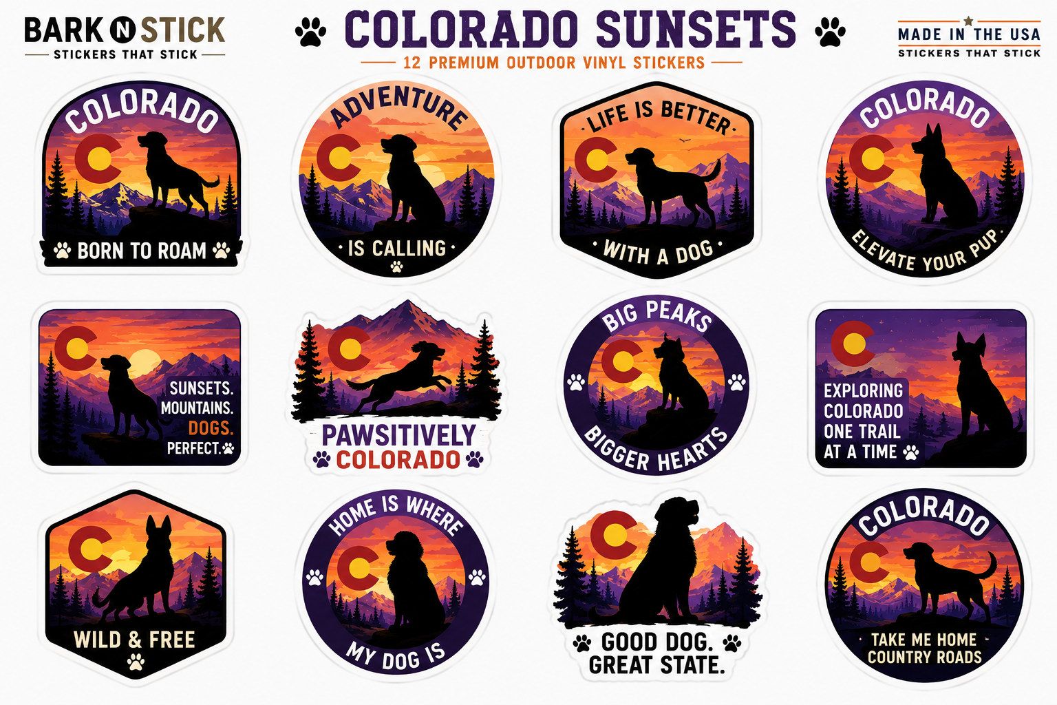 Colorado Sunset Sticker Packs