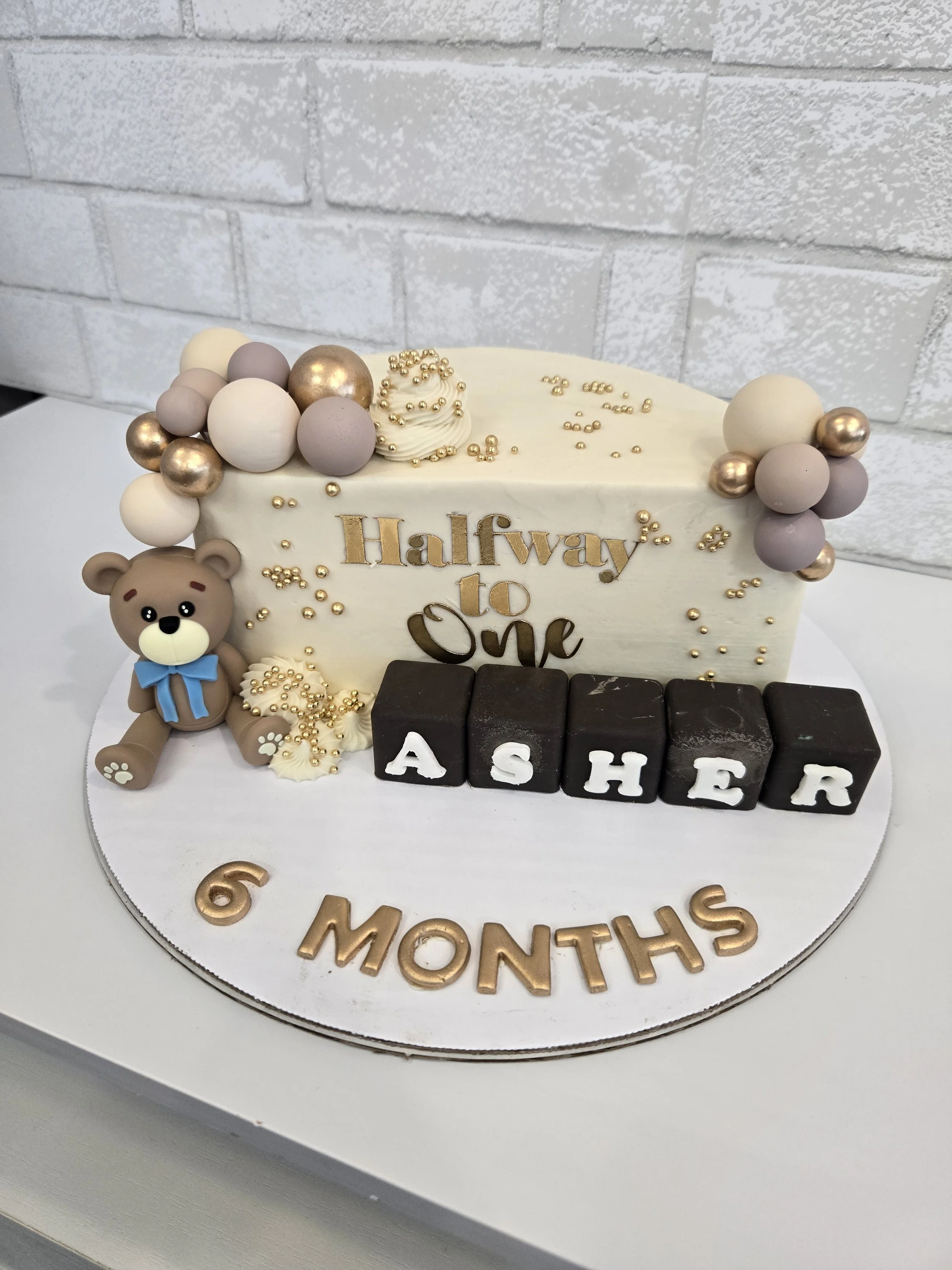 Halfway to one 6 month old cake