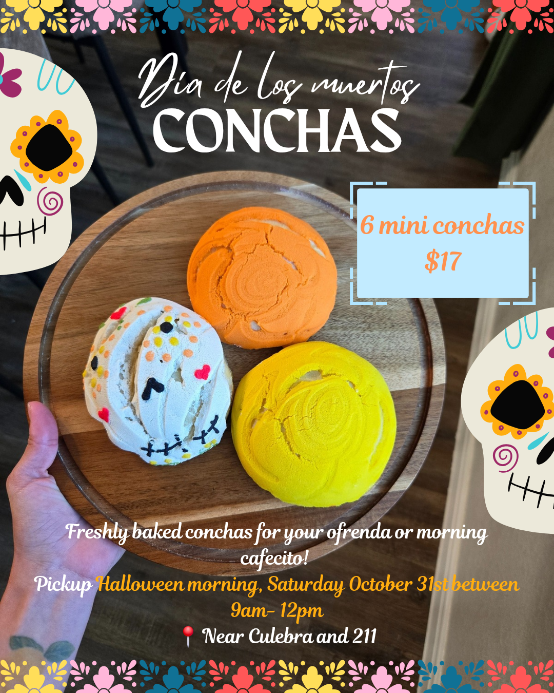 Dia de los Muertos Concha Pre-Sale