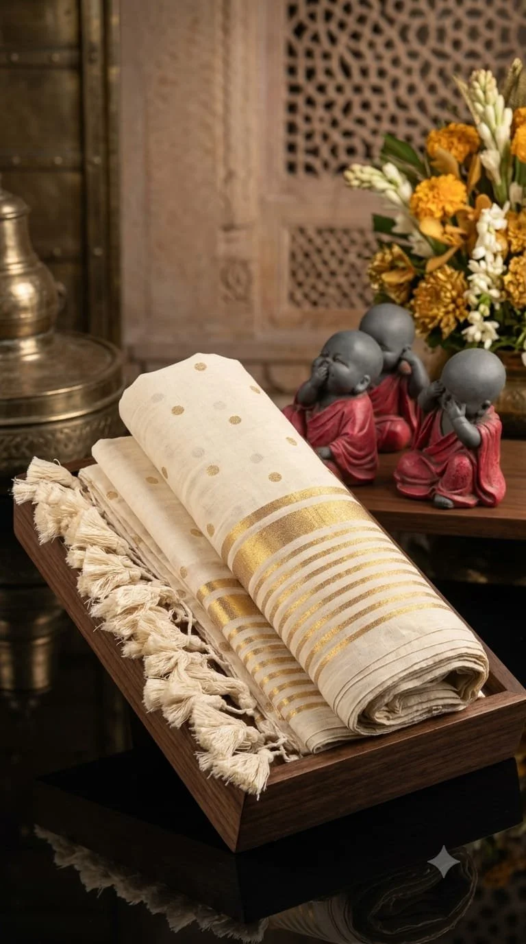 Luxurious Golden Cotton Throw