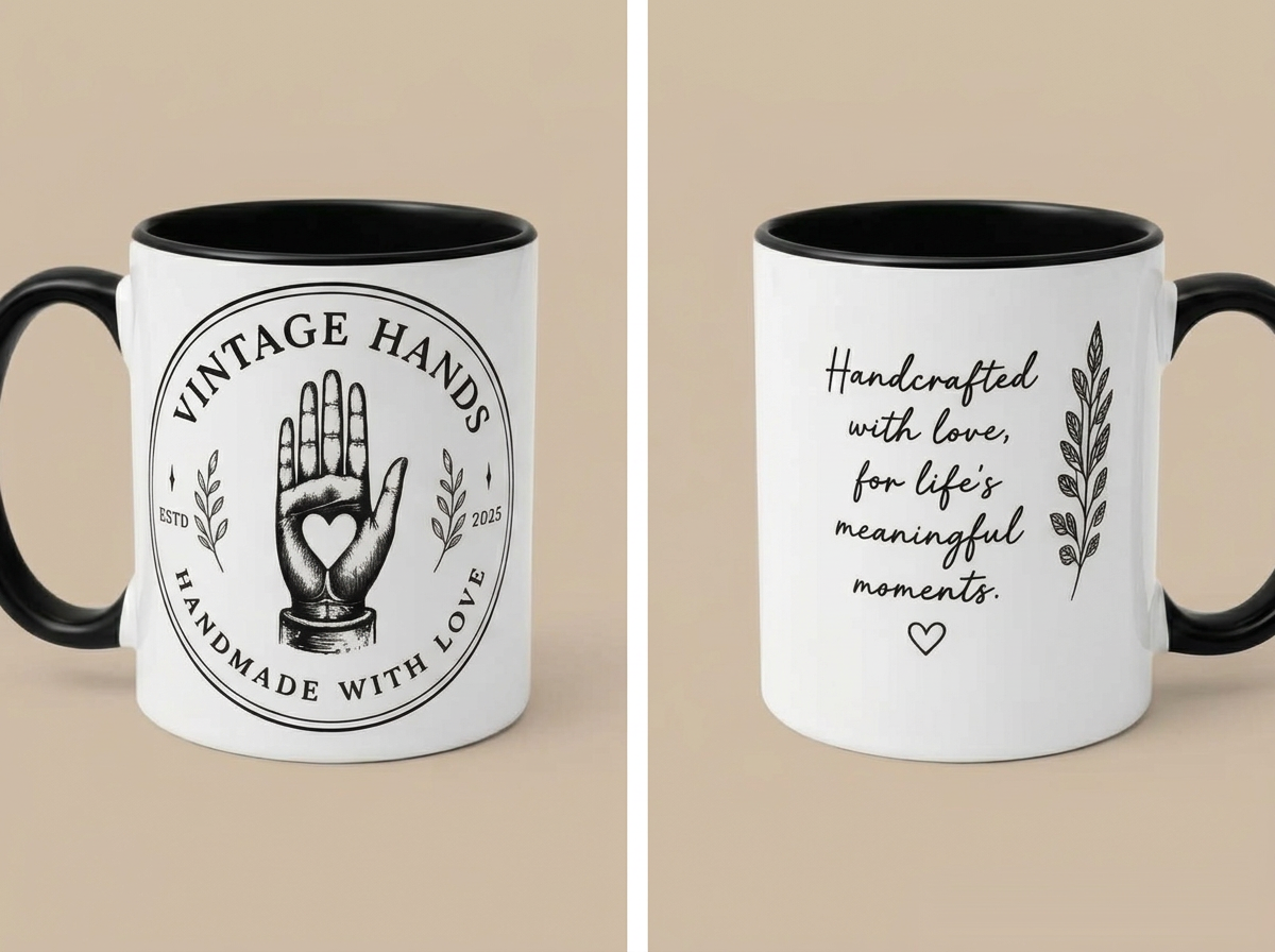 Vintage Handmade with Love Mug
