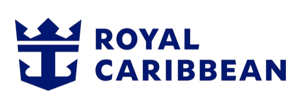 Royal Caribbean logo with stylized crown and anchor symbol, and the words 'Royal Caribbean' in blue text.