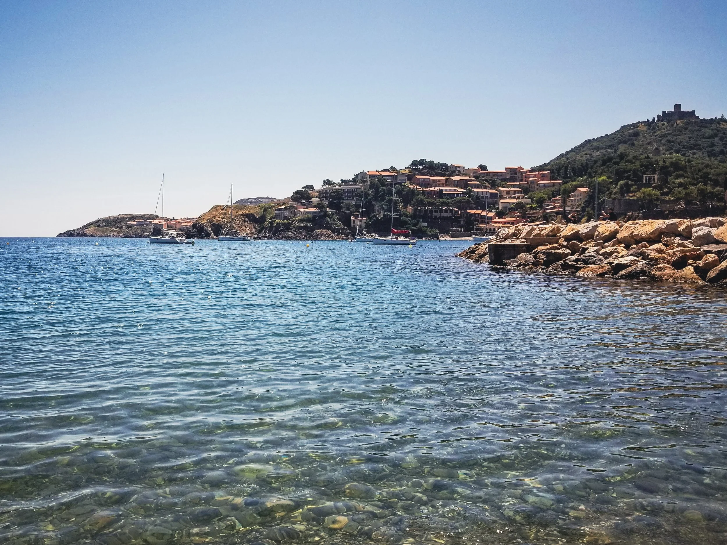 5x7 Matted Print - Les bateaux de Collioure, France