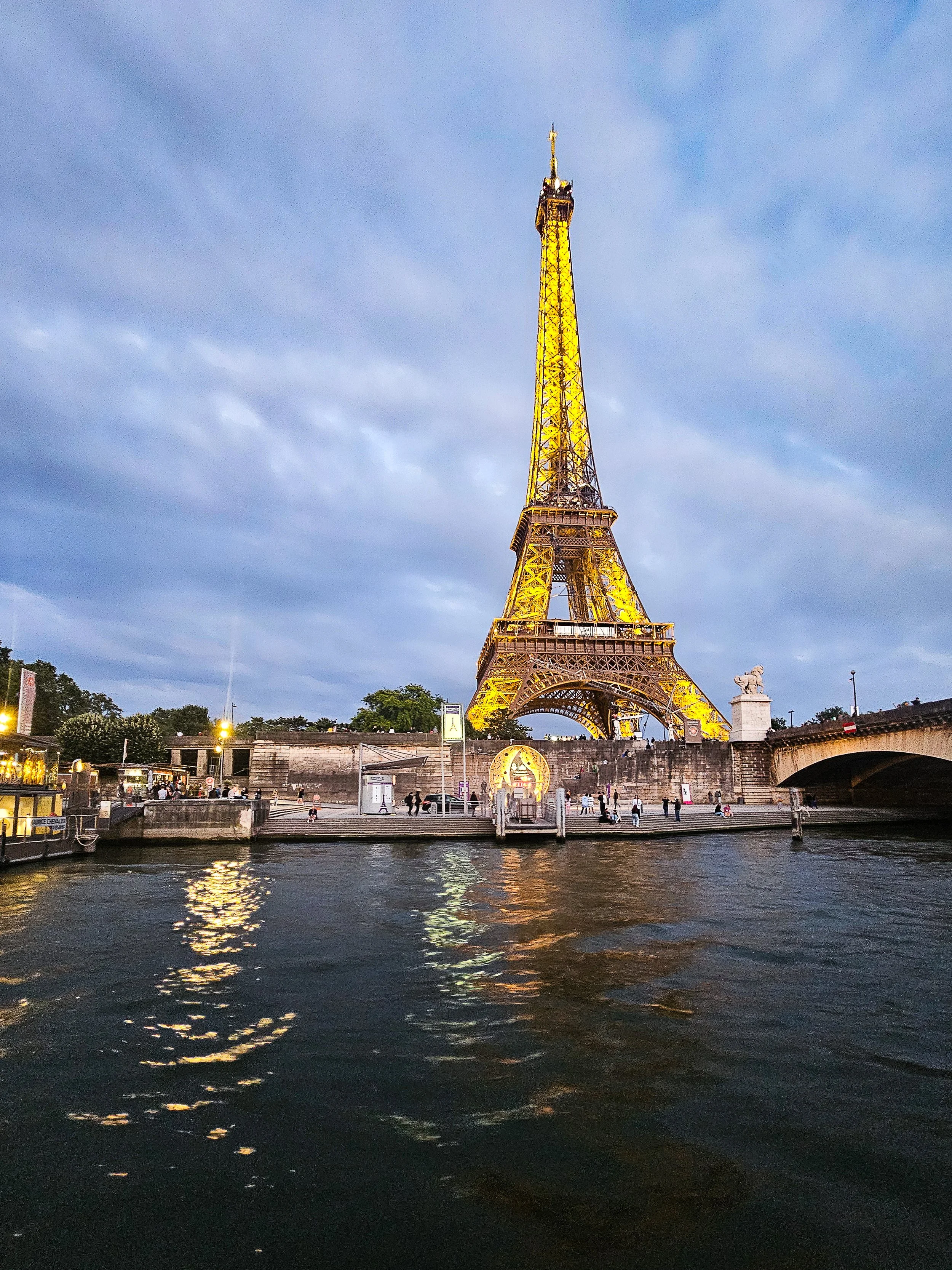 5x7 Matted Print - Eiffel Tower from the Seine