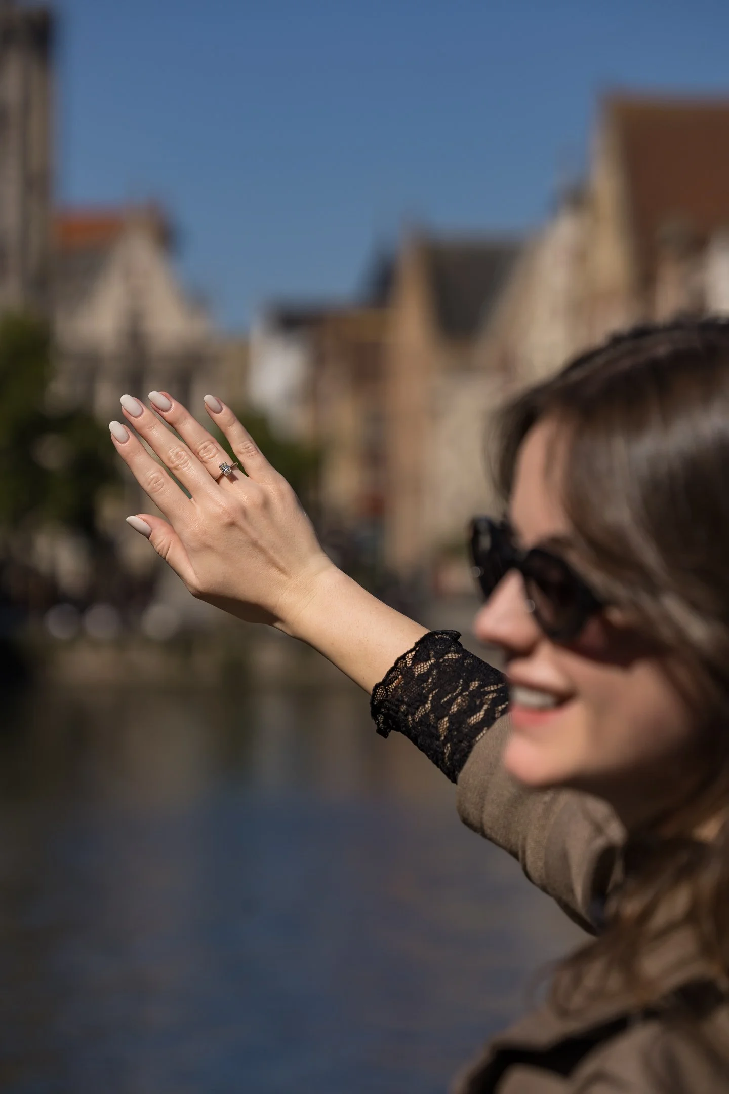 Brazilan couple got engaged in Bruges, Belgium. Engagement shoot